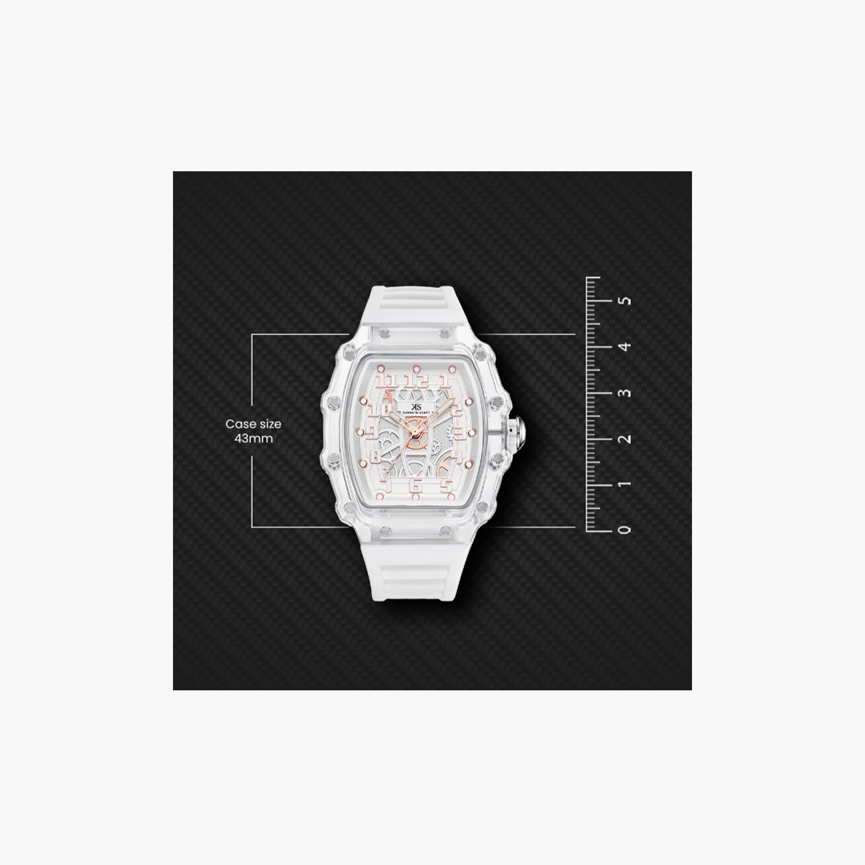 K25009-SSWW | ساعة للرجال من كينيث سكوت بعرض انالوج وسوار سيليكون، ابيض مقاس 43 مم-men-watchesandjewellery-watches-image-5