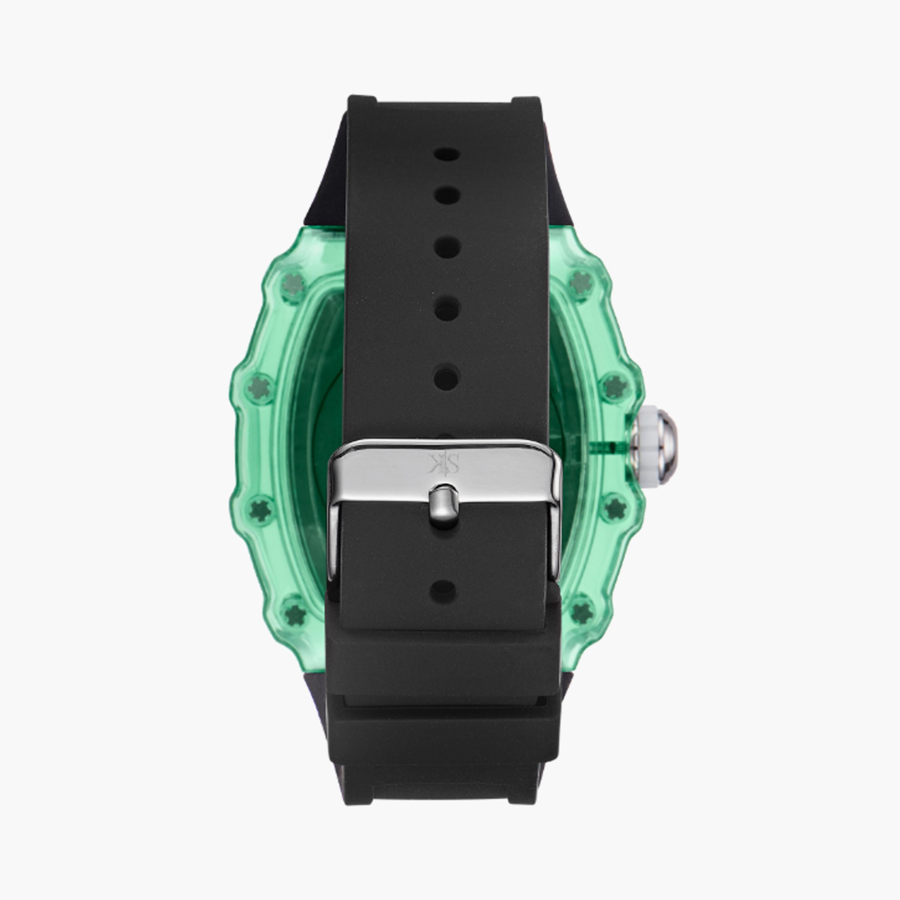 Kenneth Scott Men's 43 MM Black Analog Silicone Watch | K25009-ZSBB-men-watchesandjewellery-watches-image-3