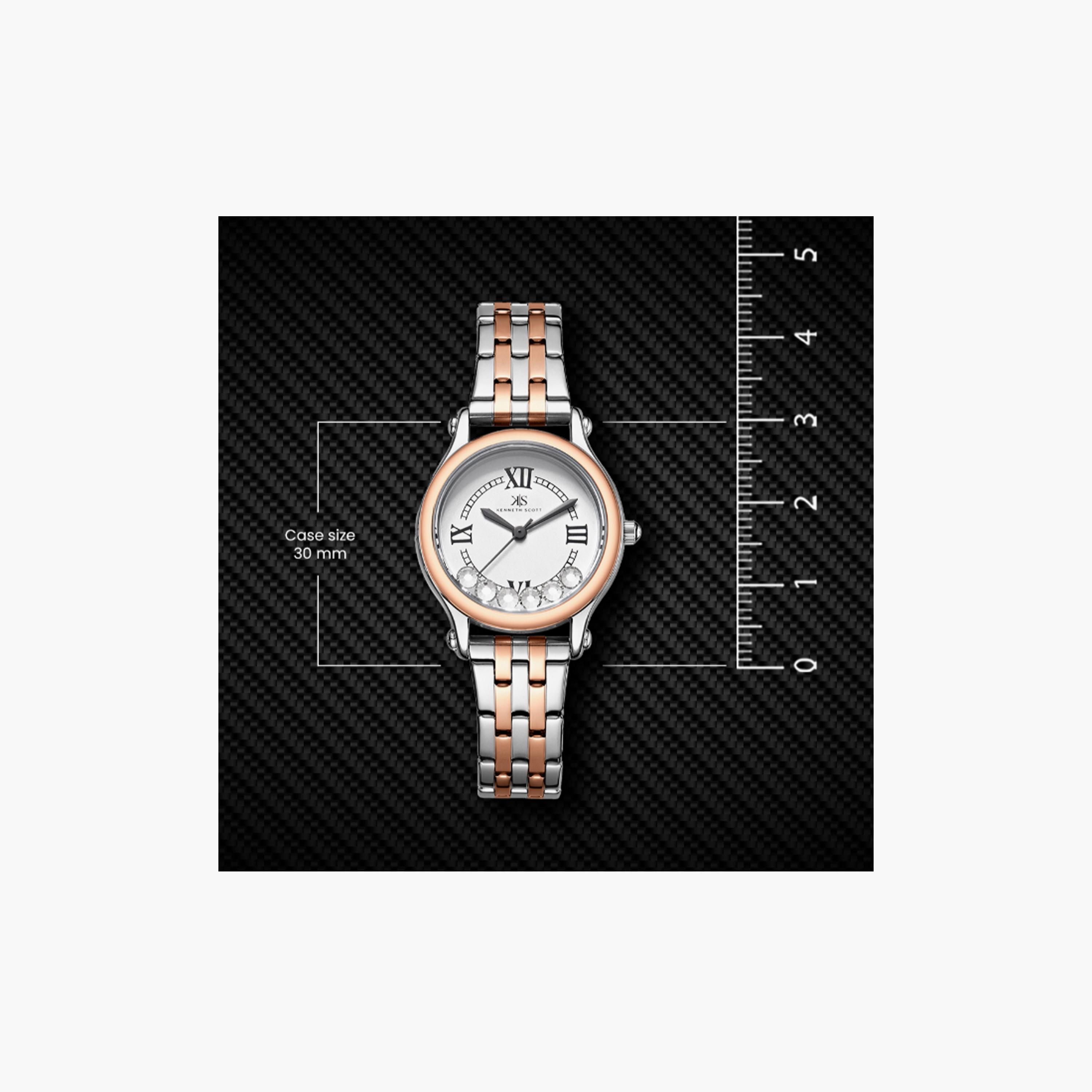 K25510-KBKW | ساعة حريمي أنالوج ستانلس ستيل من كينيث سكوت فضي وردي ذهبي مقاس 30 مم-women-watchesandjewellery-watches-image-5