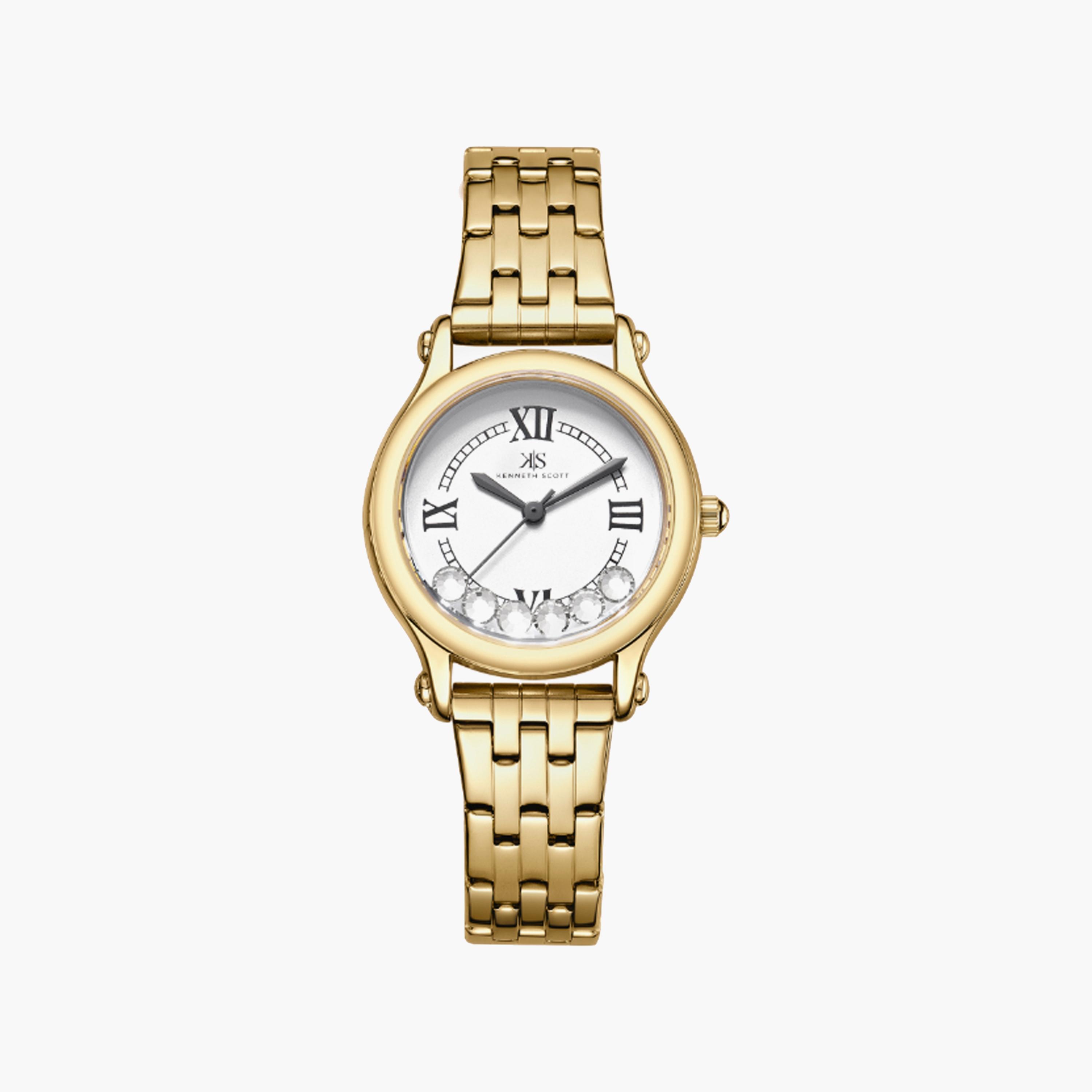 K25510-GBGW | ساعة حريمي أنالوج ستانلس ستيل من كينيث سكوت ذهبي مقاس 30 مم-women-watchesandjewellery-watches-image-1
