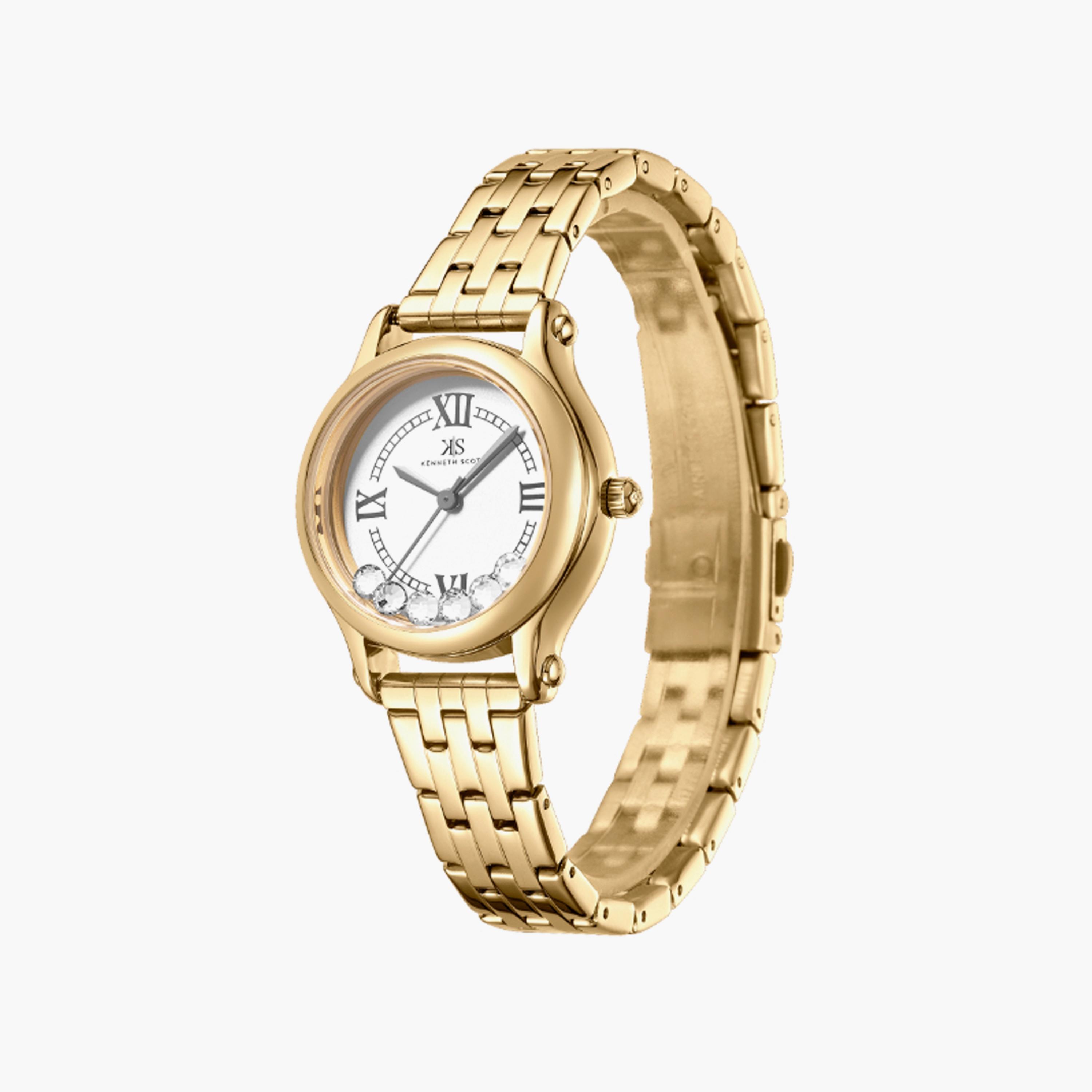 K25510-GBGW | ساعة حريمي أنالوج ستانلس ستيل من كينيث سكوت ذهبي مقاس 30 مم-women-watchesandjewellery-watches-image-2