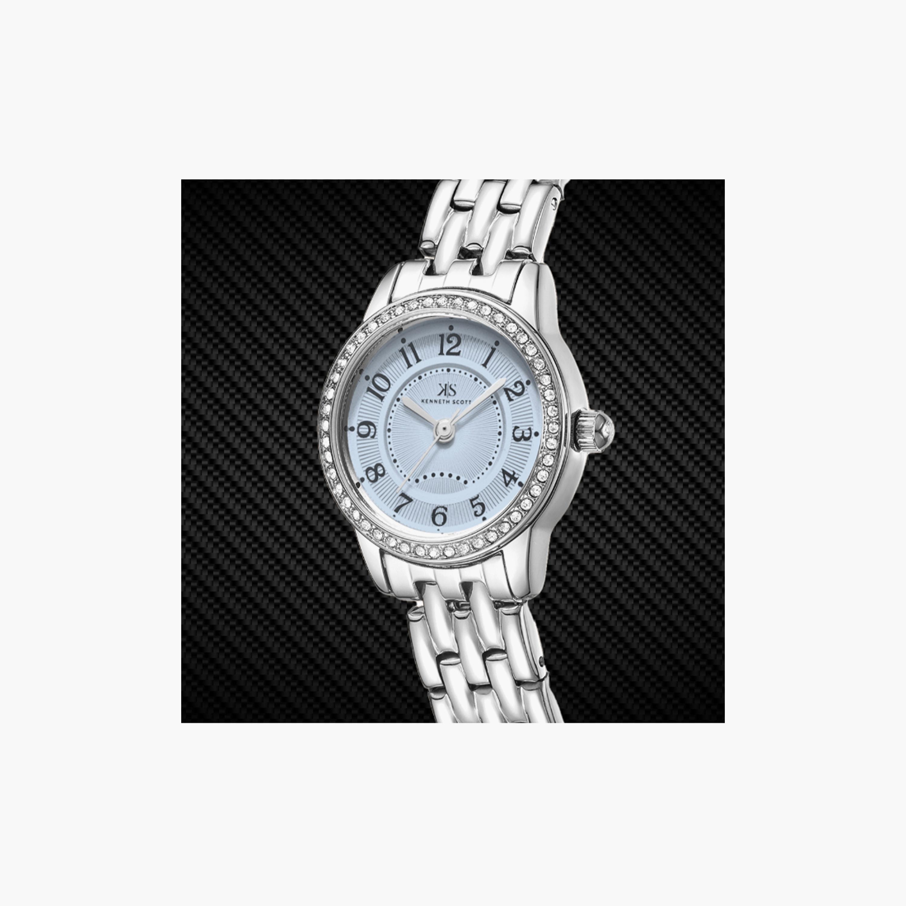 Kenneth Scott Women's 23 MM Silver Analog Stainless Steel Watch | K25511-SBSL-women-watchesandjewellery-watches-image-4