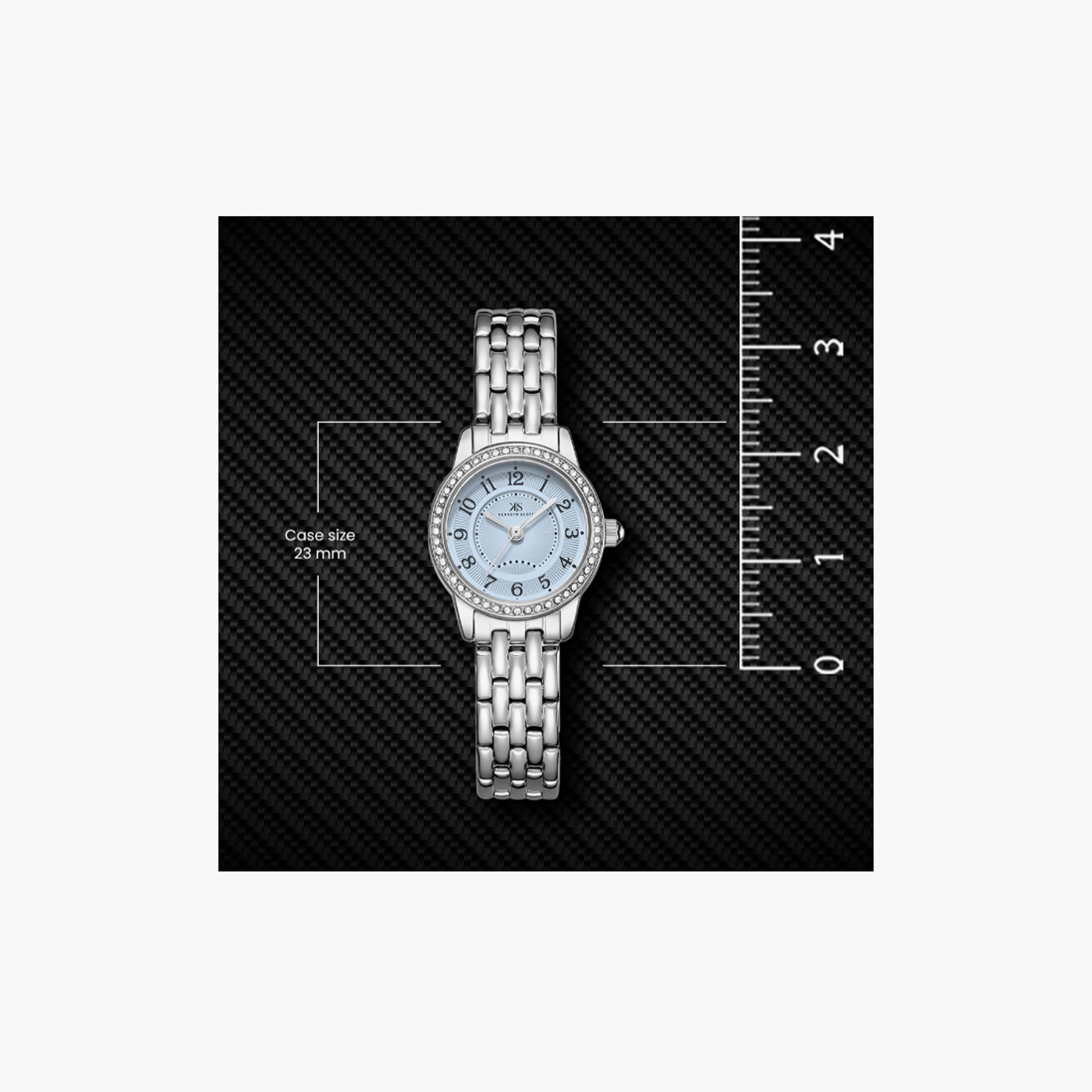 Kenneth Scott Women's 23 MM Silver Analog Stainless Steel Watch | K25511-SBSL-women-watchesandjewellery-watches-image-5