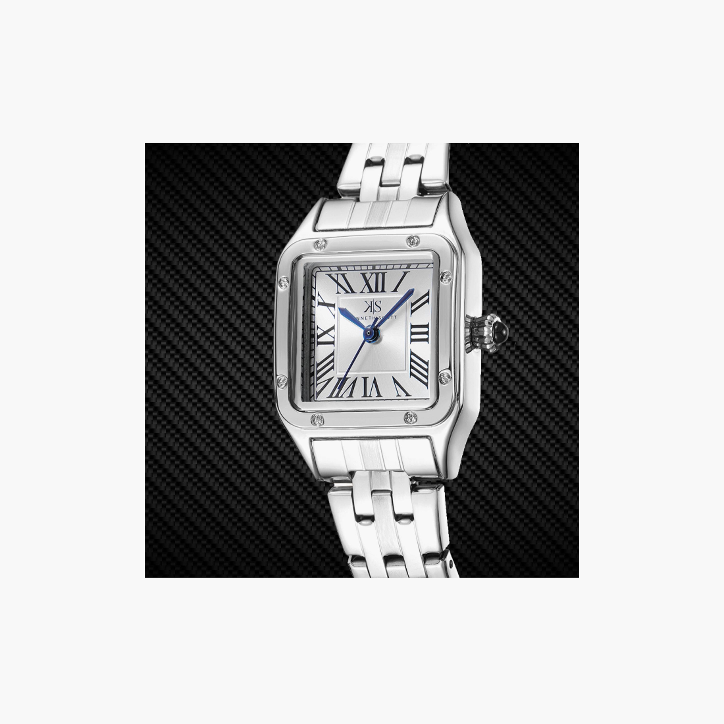K25512-SBSW | ساعة حريمي أنالوج ستانلس ستيل من كينيث سكوت فضي مقاس 24 مم-women-watchesandjewellery-watches-image-4