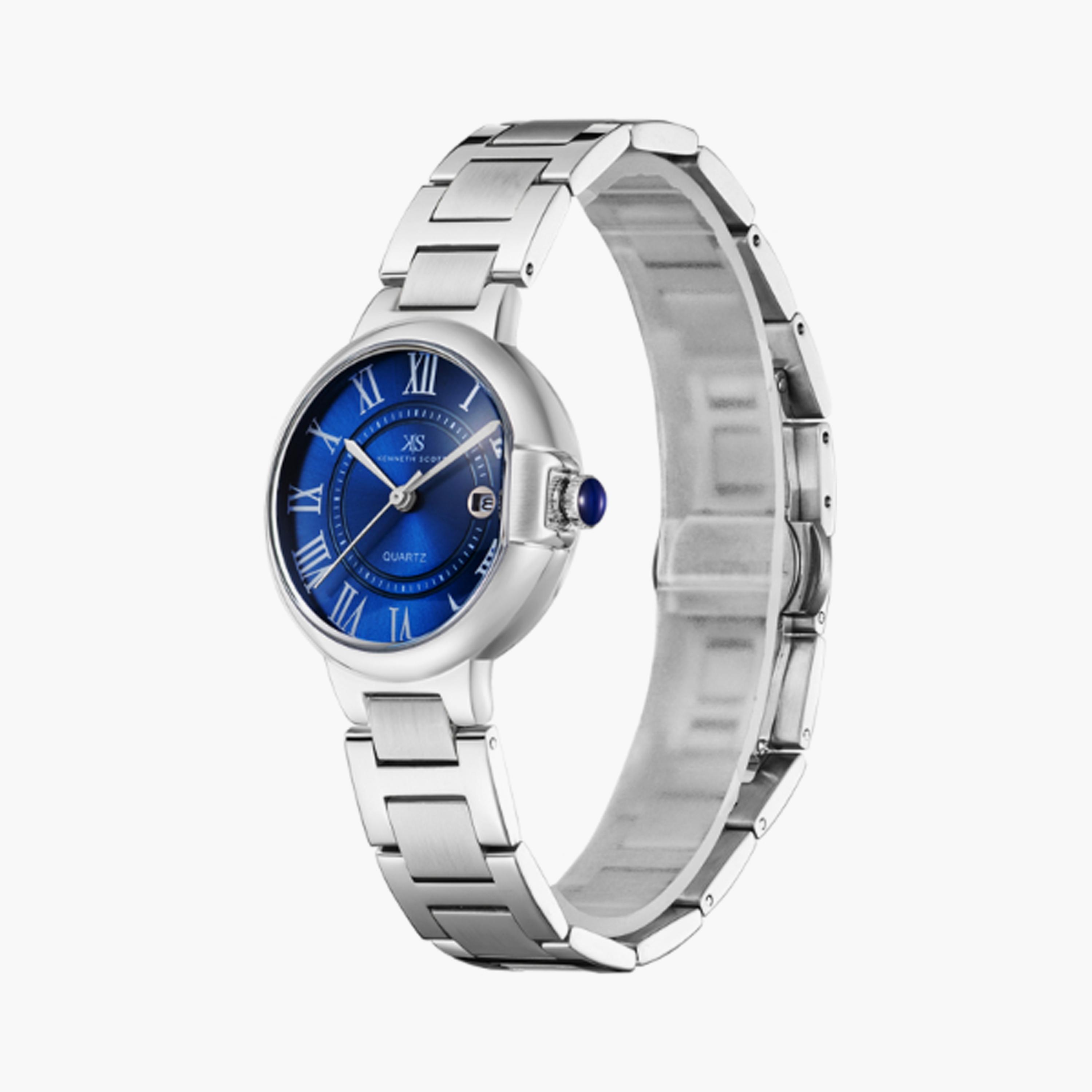 K23553-SBSN | ساعة حريمي أنالوج ستانلس ستيل من كينيث سكوت فضي مقاس 32 مم-women-watchesandjewellery-watches-image-2