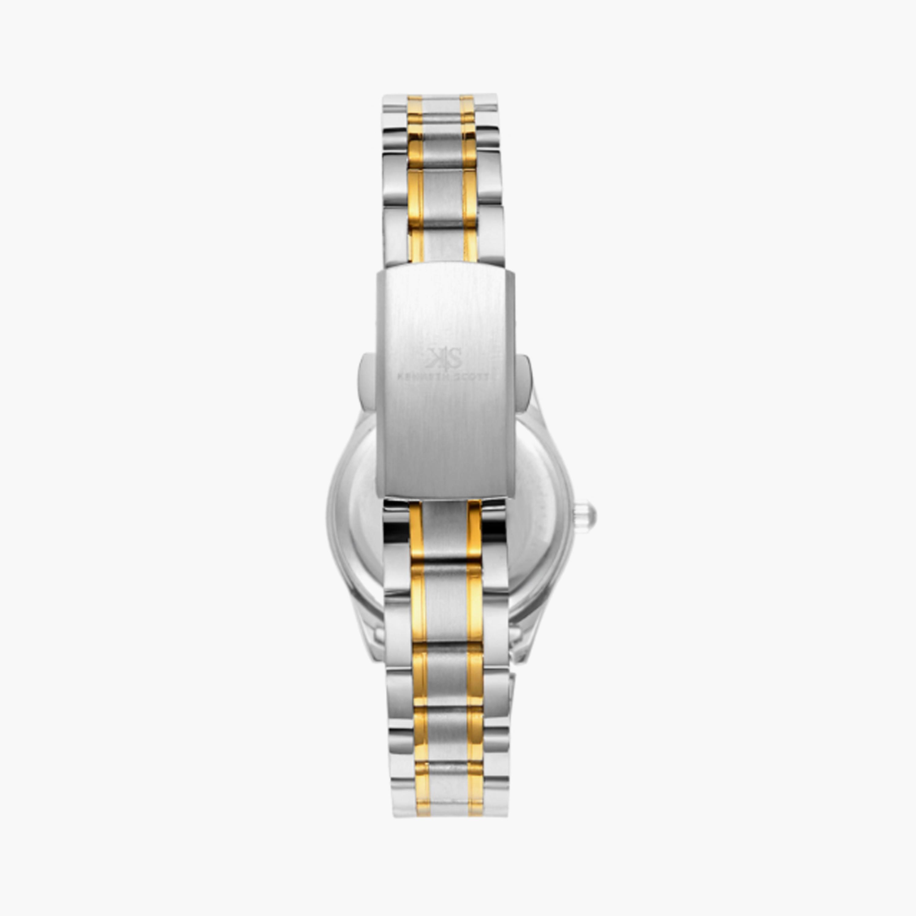 Kenneth Scott Women's 28 MM Silver & Gold Analog Stainless Steel Watch | K23552-TBTW-women-watchesandjewellery-watches-image-3