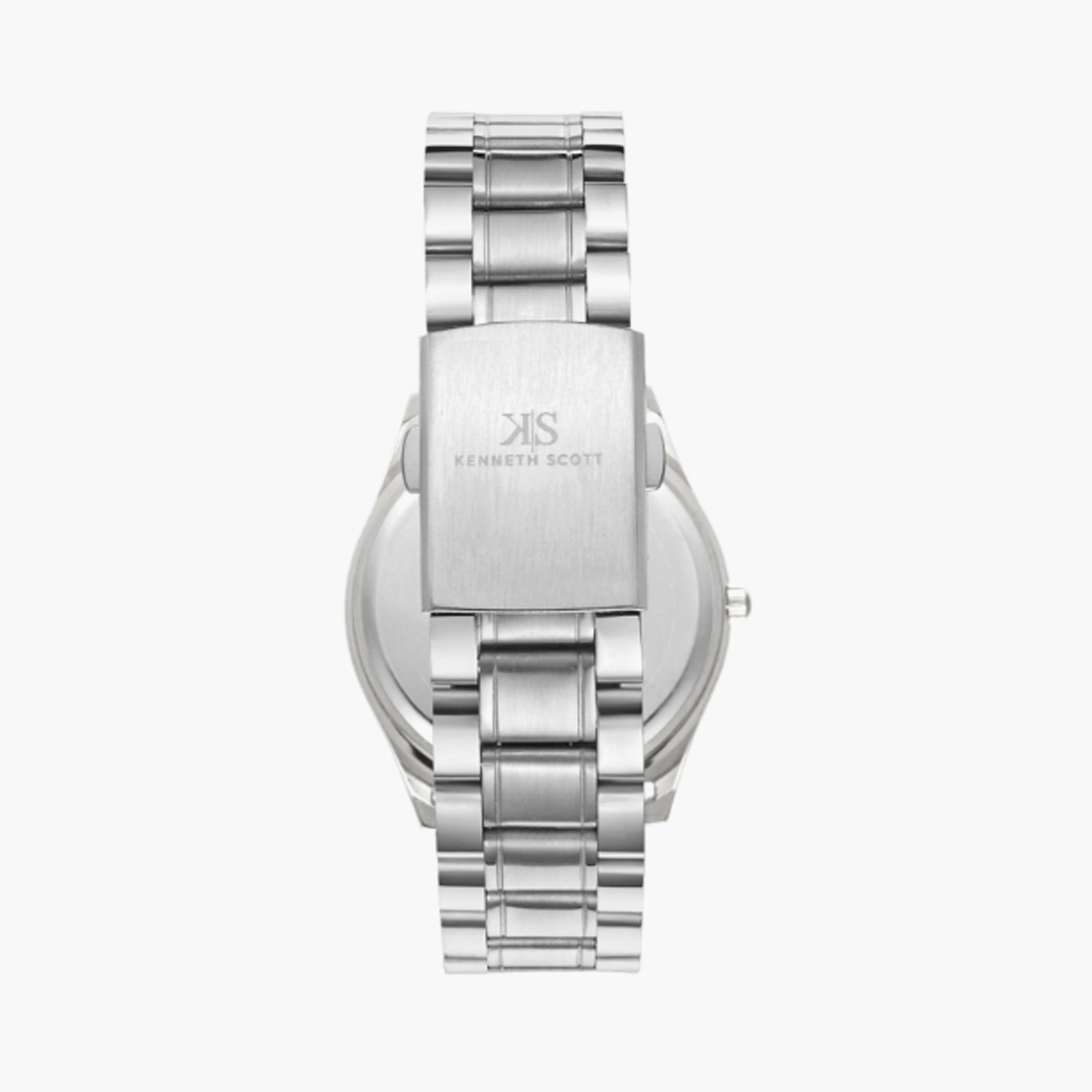 Kenneth Scott Men's 38 MM Silver Analog Stainless Steel Watch | K23052-SBSW-men-watchesandjewellery-watches-image-3