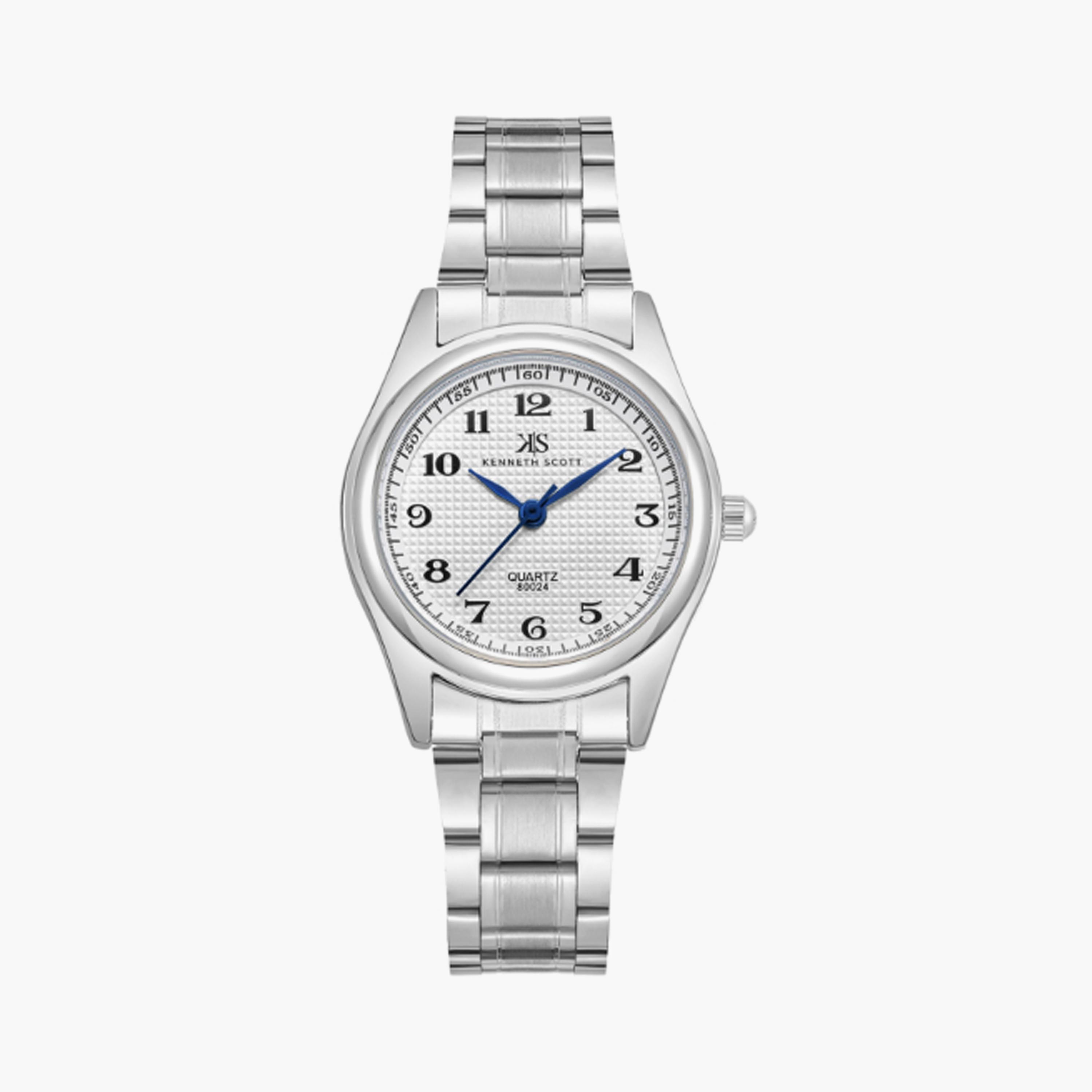 Kenneth Scott Women's 28 MM Silver Analog Stainless Steel Watch | K23552-SBSW-women-watchesandjewellery-watches-image-1