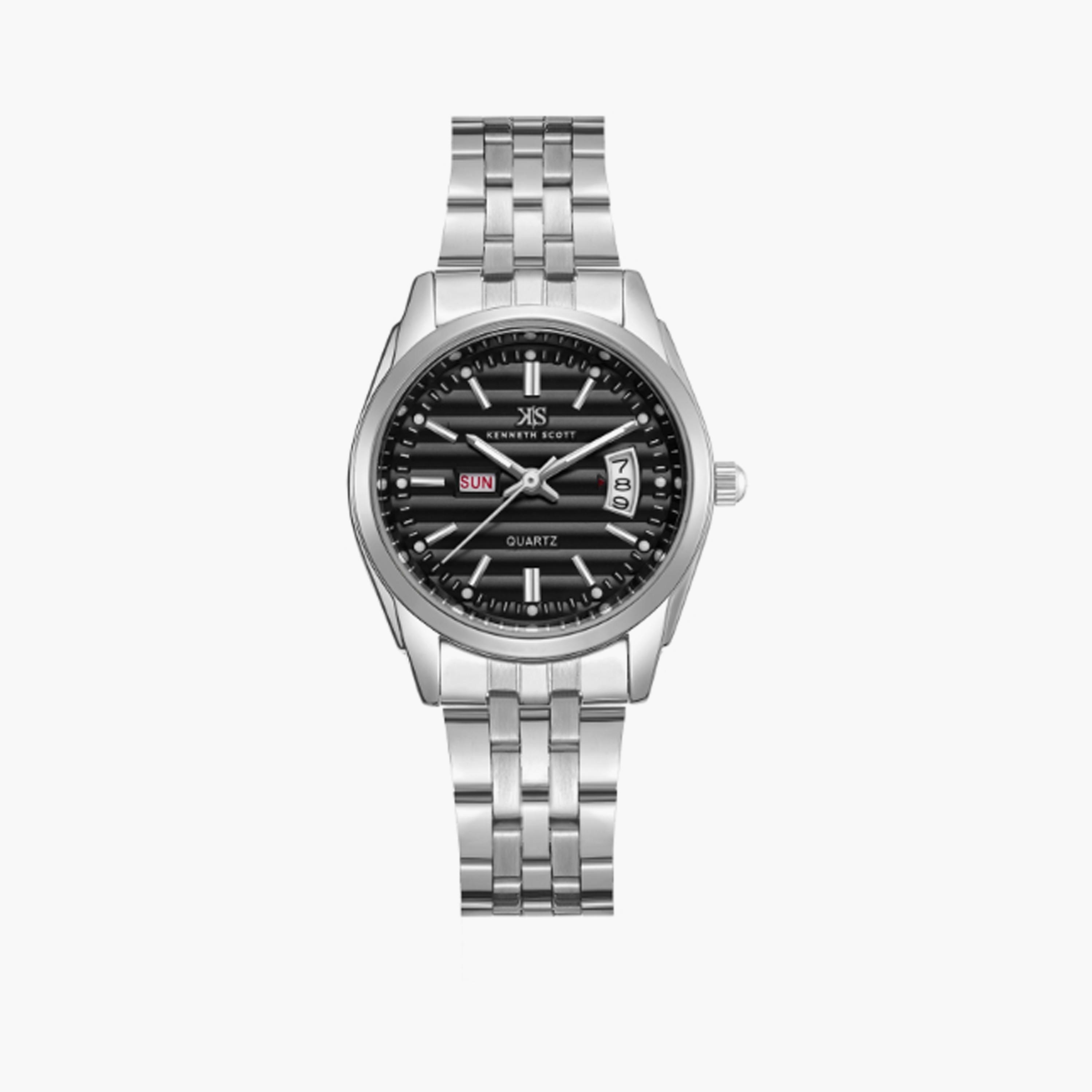 Kenneth Scott Women's 28 MM Silver Analog Stainless Steel Watch | K23554-SBSB-women-watchesandjewellery-watches-image-1