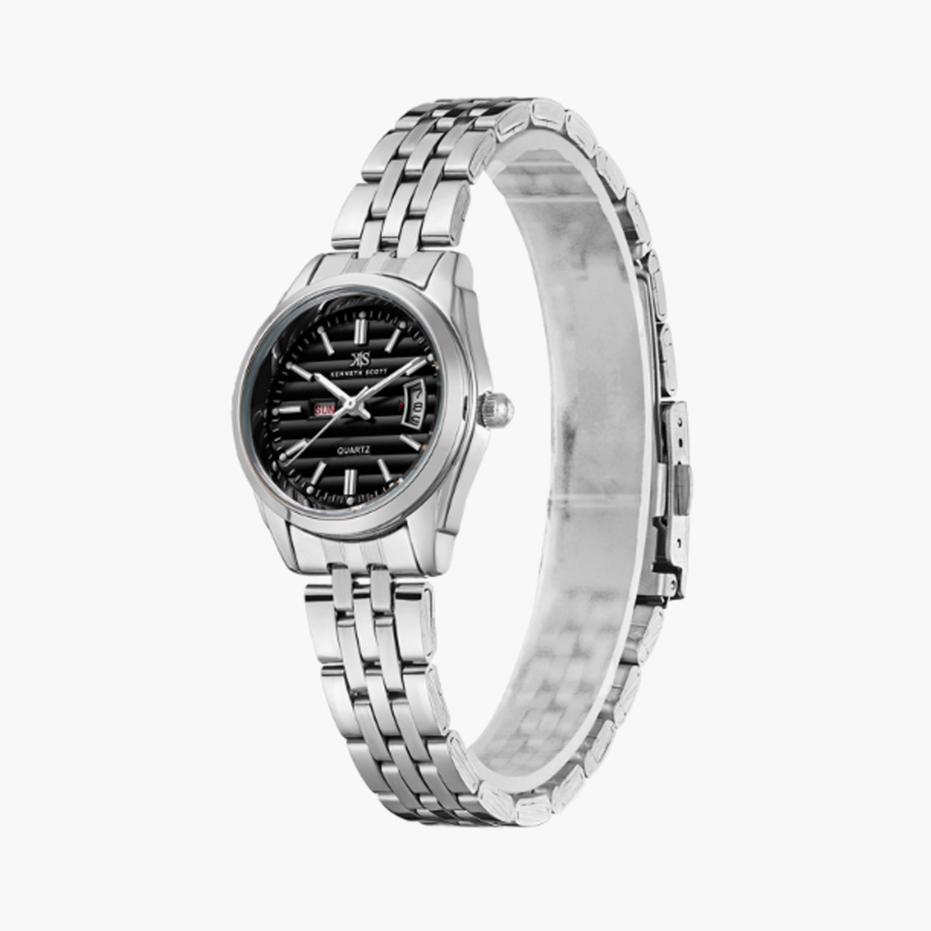 Kenneth Scott Women's 28 MM Silver Analog Stainless Steel Watch | K23554-SBSB-women-watchesandjewellery-watches-image-2