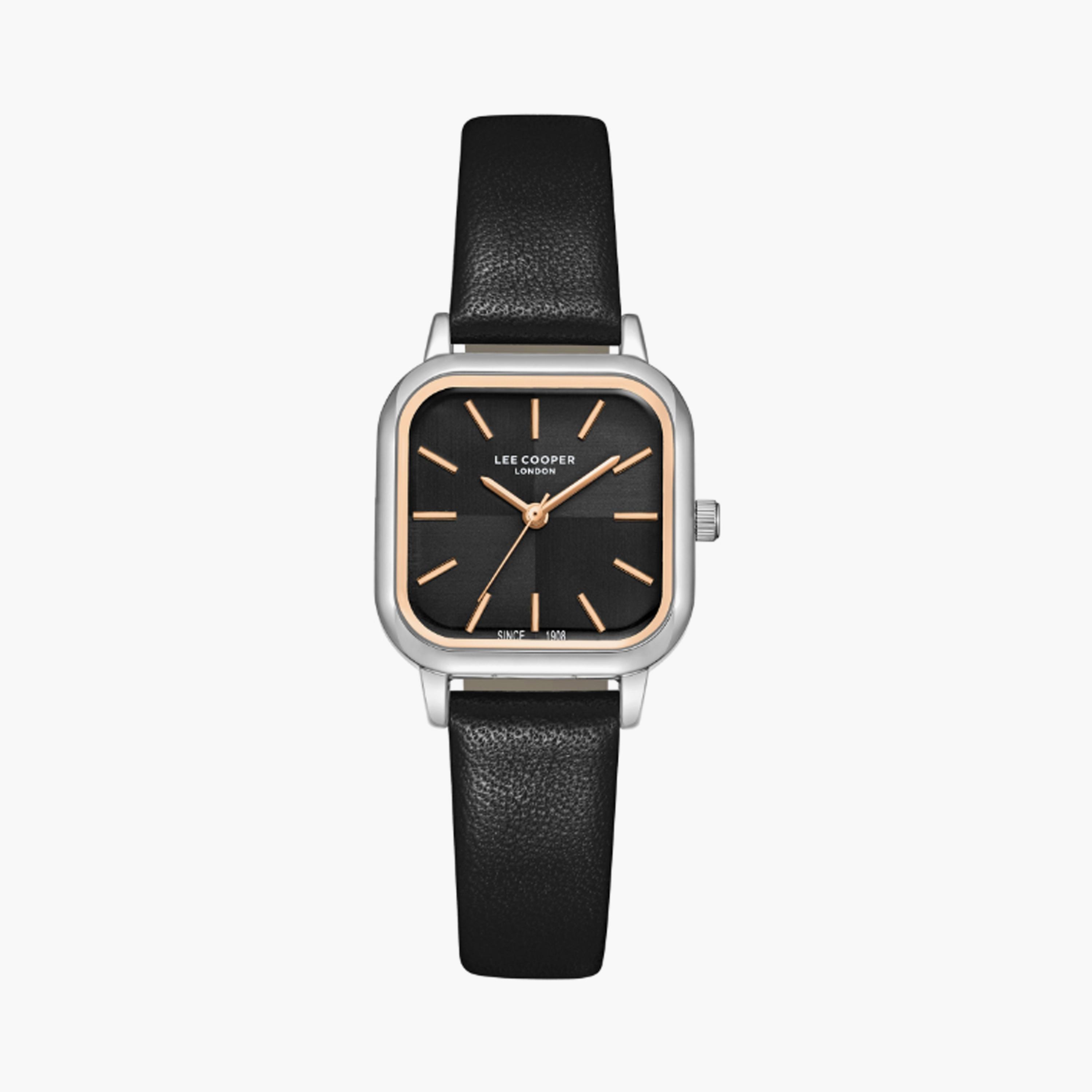 Lee Cooper Women's 26 MM Black Analog Leather Watch | LC08152.351-women-watchesandjewellery-watches-image-1