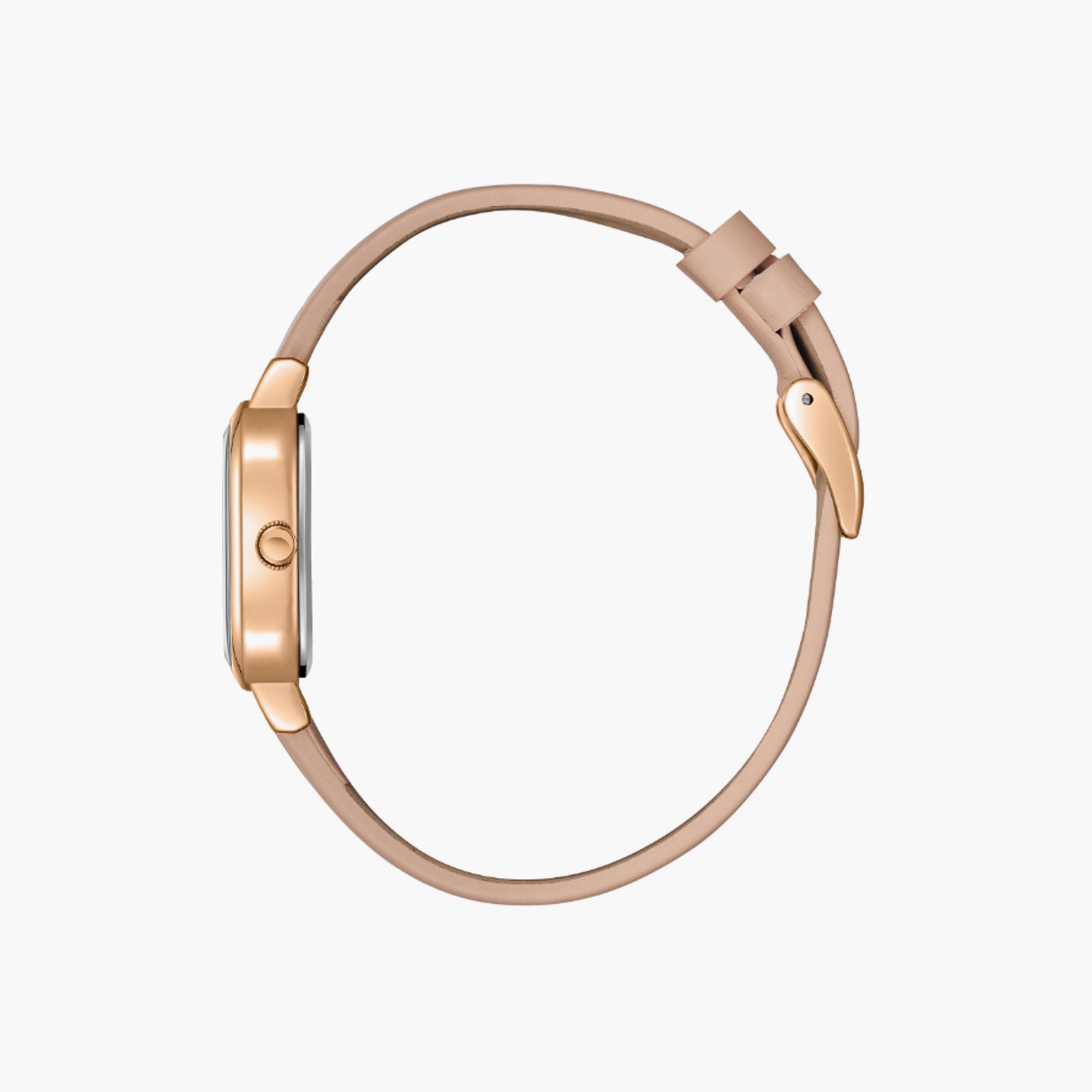 LC08152.438 | لي كوبر ساعة حريمي أنالوج من الجلد الطبيعي وردي مقاس 26 مم-women-watchesandjewellery-watches-image-2