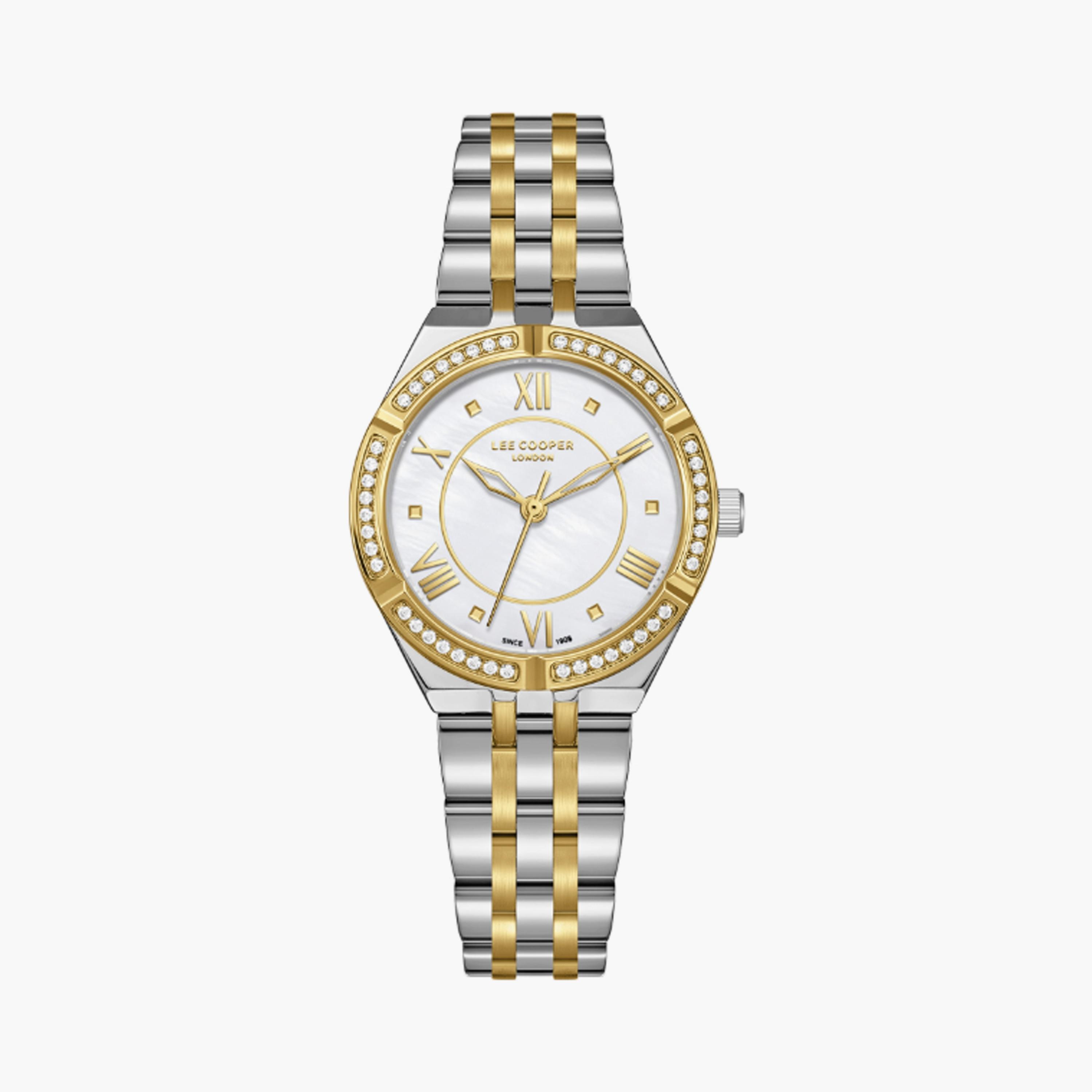 LC08132.220 | لي كوبر ساعة حريمي أنالوج ستانلس ستيل فضي وذهبي مقاس 30 مم-women-watchesandjewellery-watches-image-1