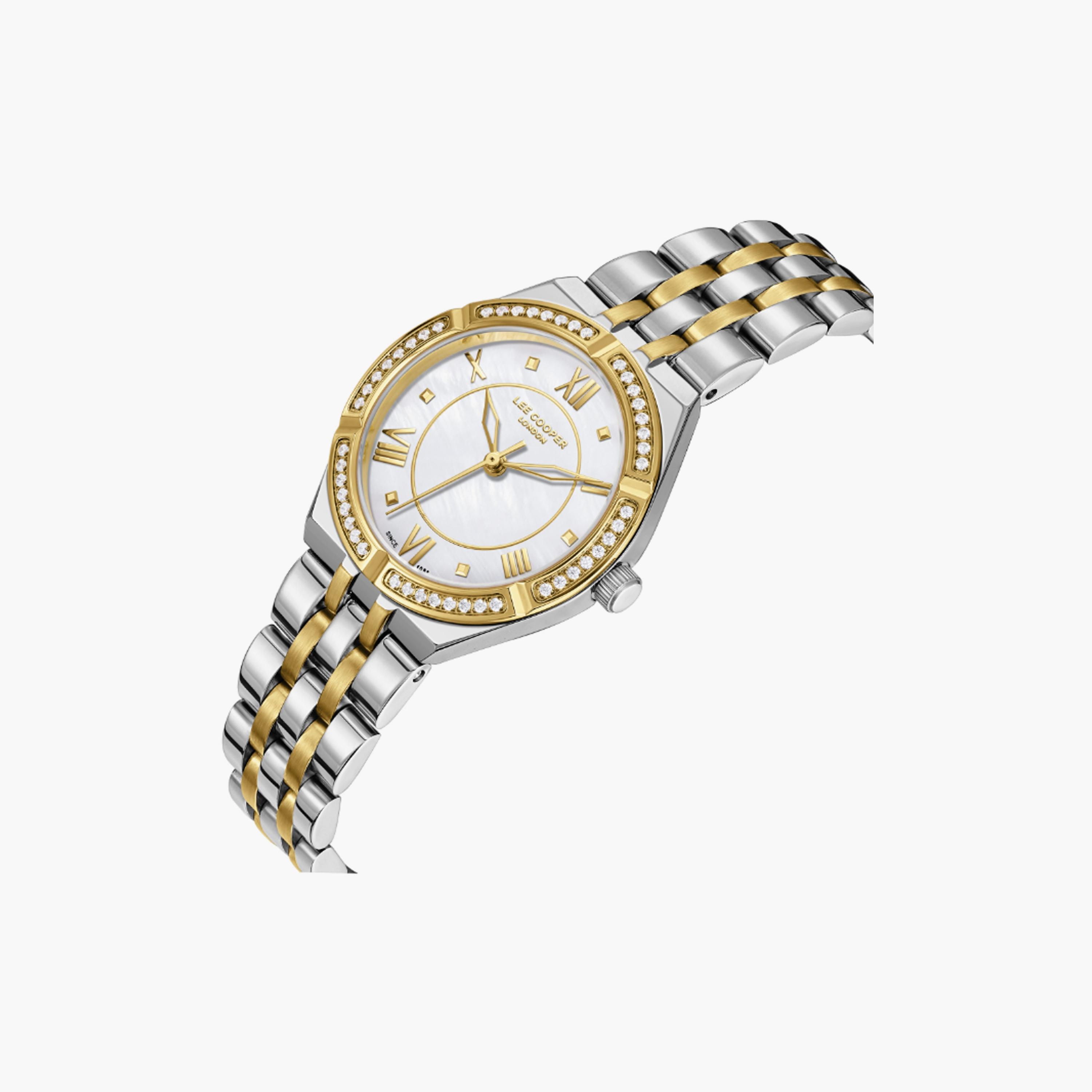 Lee Cooper Women's 30 MM Silver & Gold Analog Stainless Steel Watch | LC08132.220-women-watchesandjewellery-watches-image-4