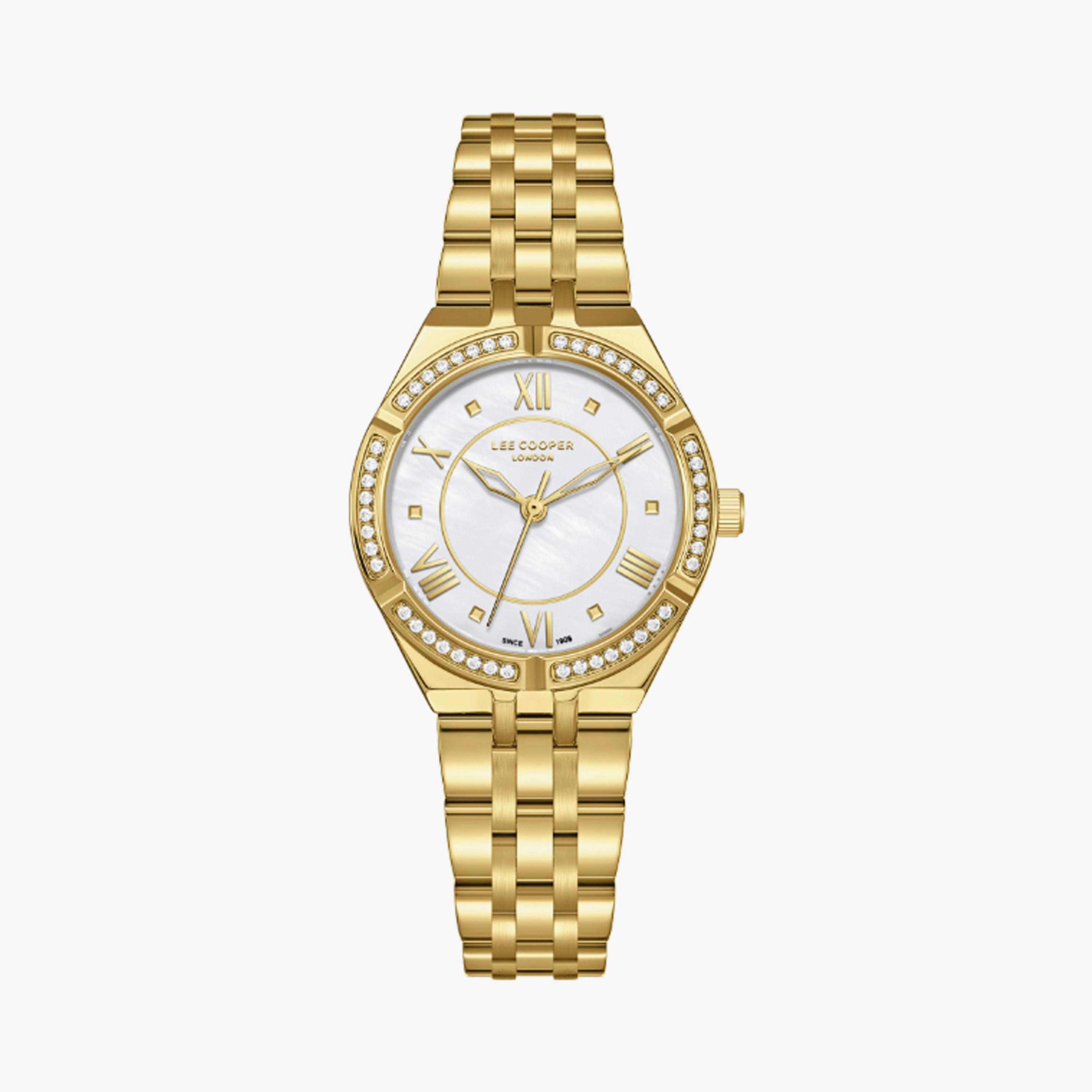 LC08132.120 | لي كوبر ساعة حريمي أنالوج ستانلس ستيل ذهبي مقاس 30 مم-women-watchesandjewellery-watches-image-1