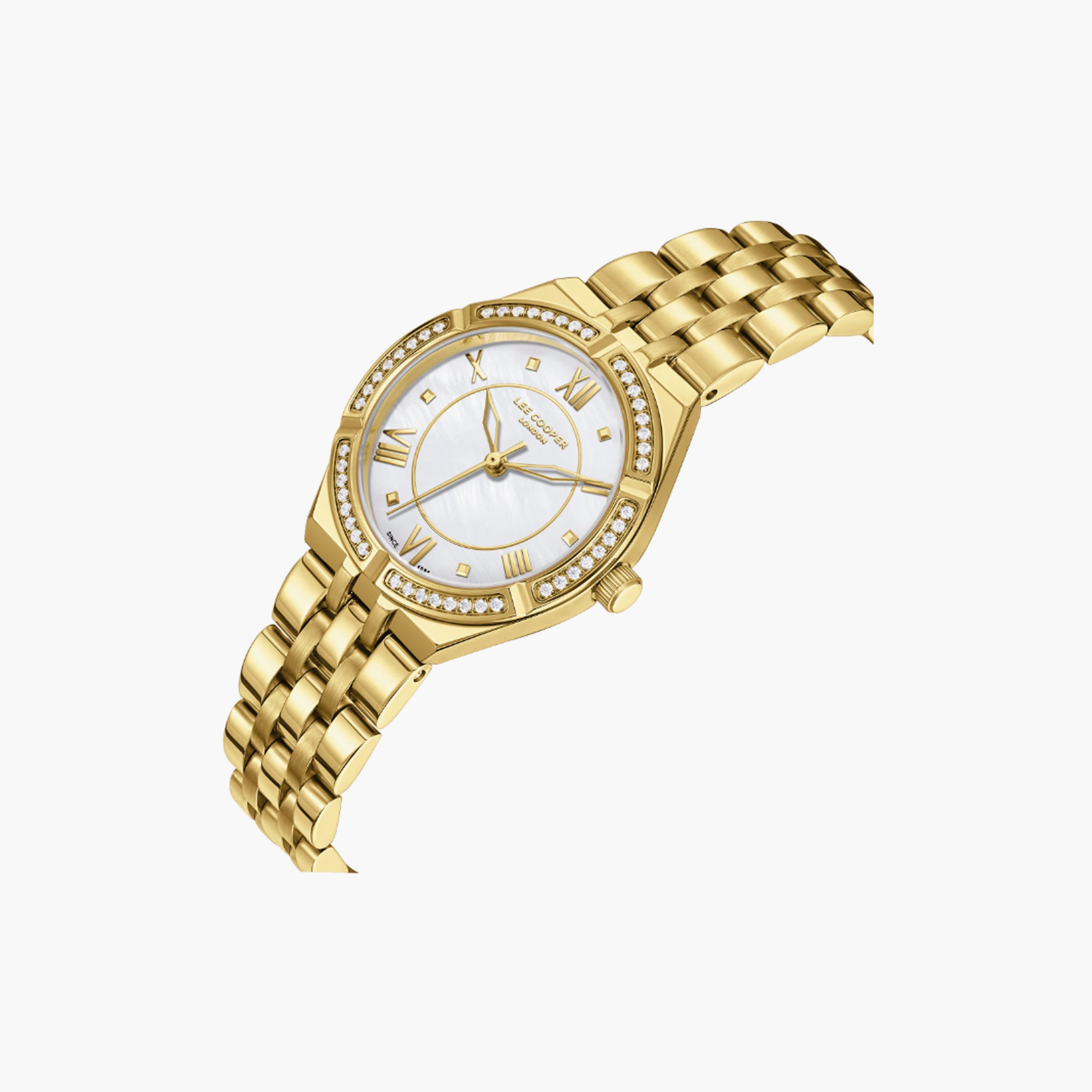 LC08132.120 | لي كوبر ساعة حريمي أنالوج ستانلس ستيل ذهبي مقاس 30 مم-women-watchesandjewellery-watches-image-4