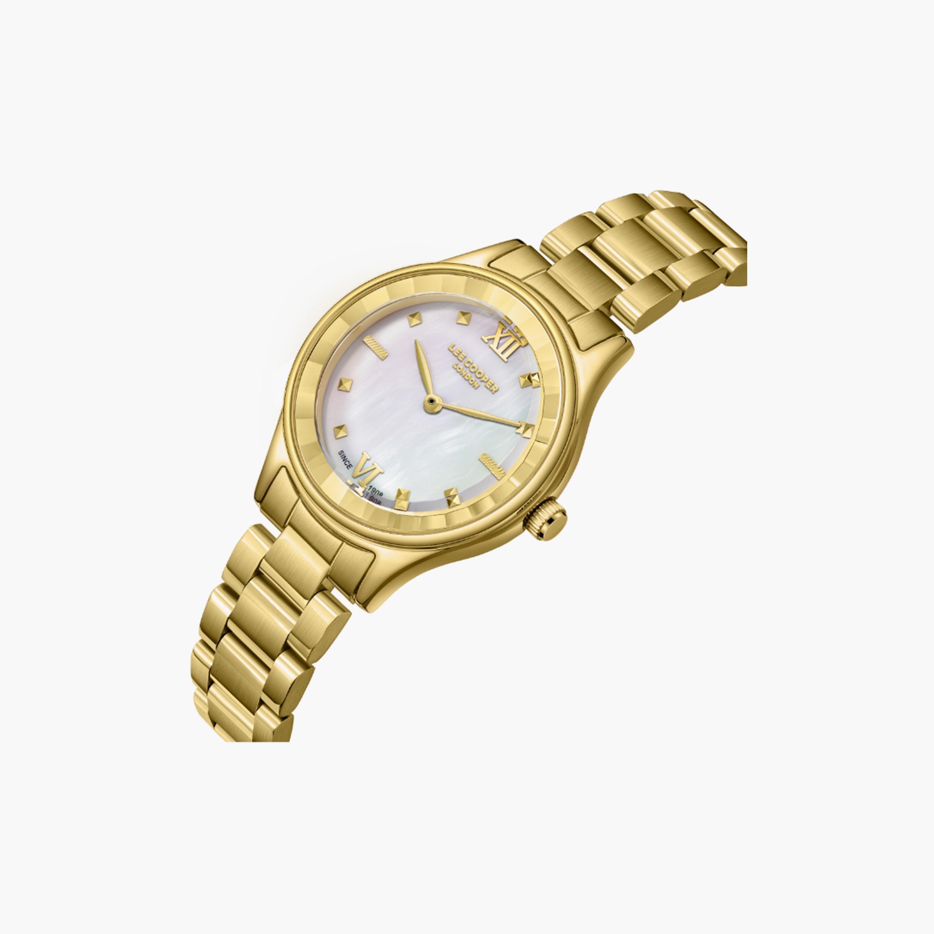 LC08157.120 | لي كوبر ساعة حريمي أنالوج ستانلس ستيل ذهبي مقاس 31 مم-women-watchesandjewellery-watches-image-4