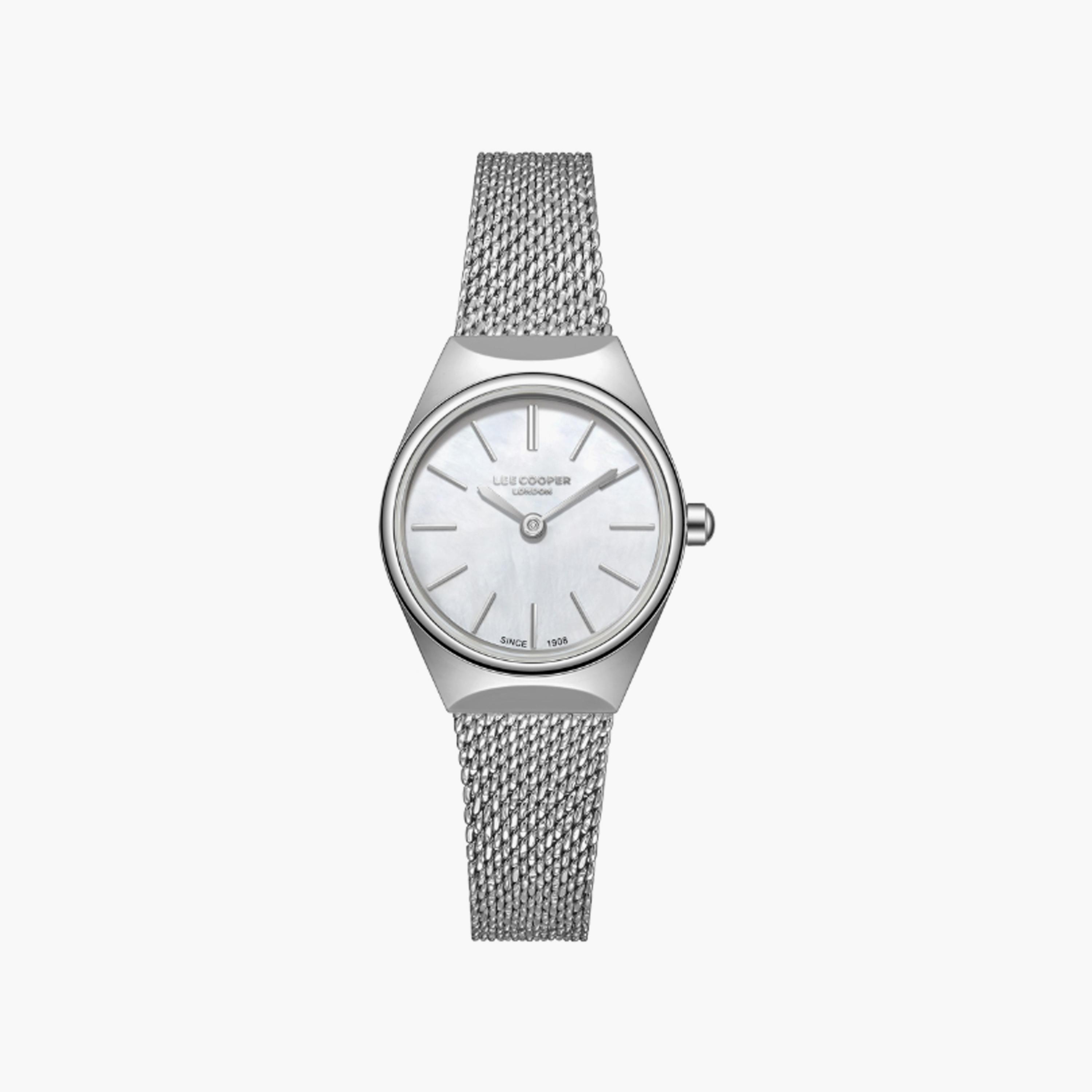 LC08140.320 | لي كوبر ساعة حريمي، انالوج وسوار معدني فضي مقاس 24 مم-women-watchesandjewellery-watches-image-1