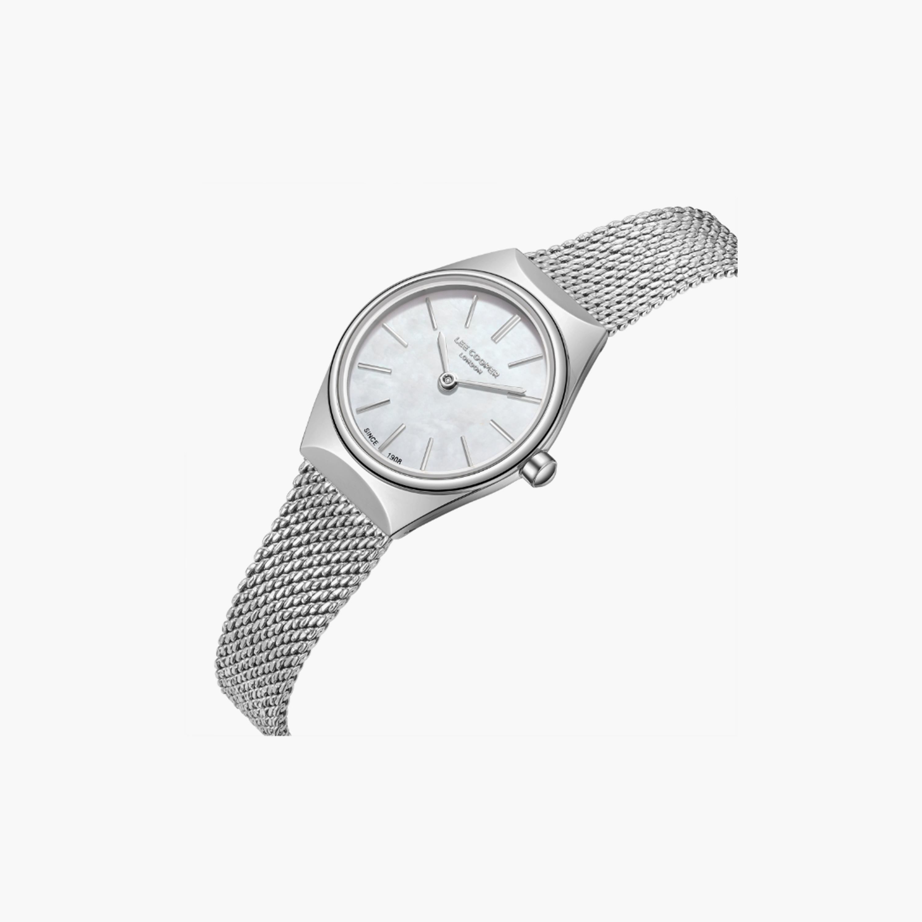 Lee Cooper Women's 24 MM Silver Analog Mesh Watch | LC08140.320-women-watchesandjewellery-watches-image-4