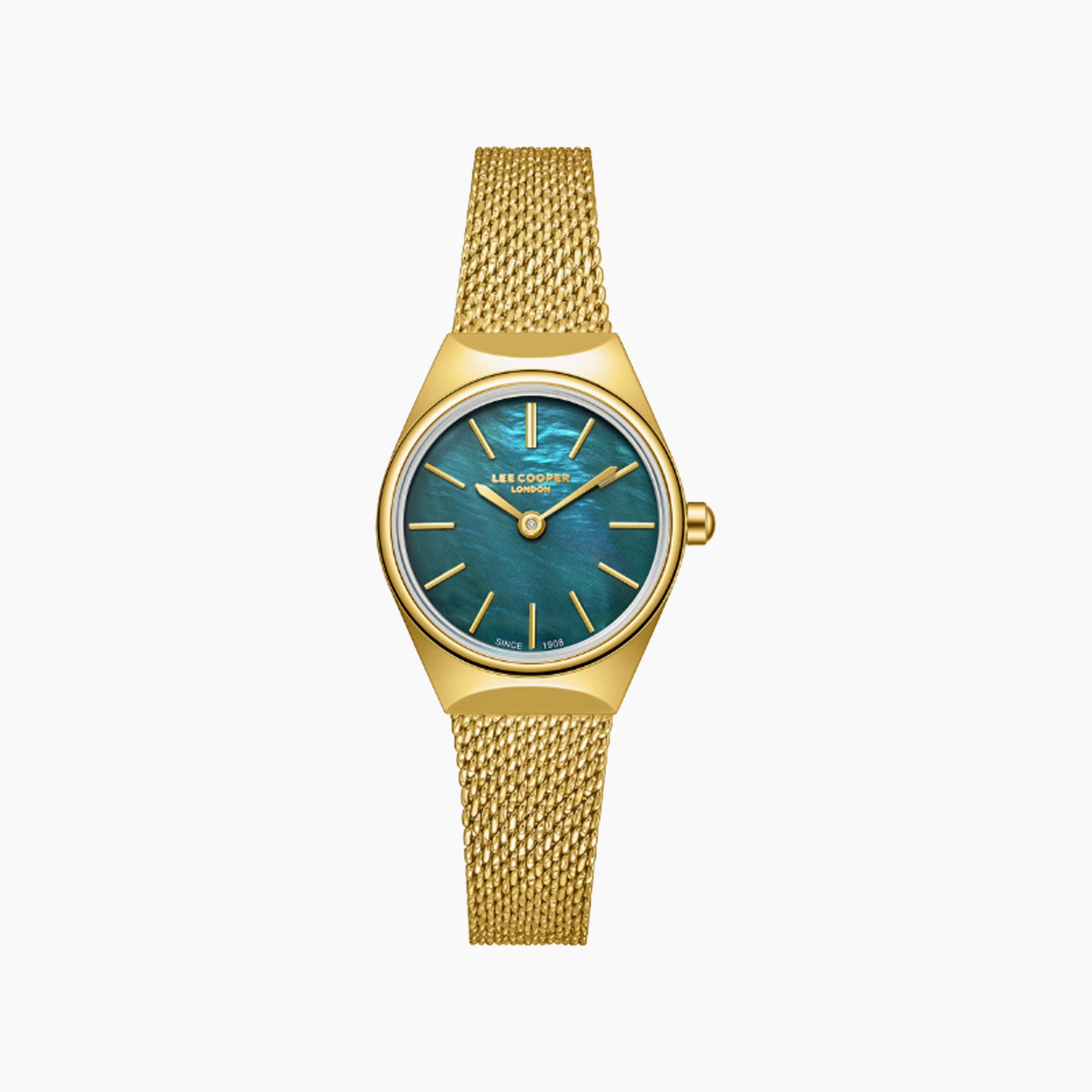 LC08140.170 | لي كوبر ساعة حريمي، انالوج وسوار معدني ذهبي مقاس 24 مم-women-watchesandjewellery-watches-image-1