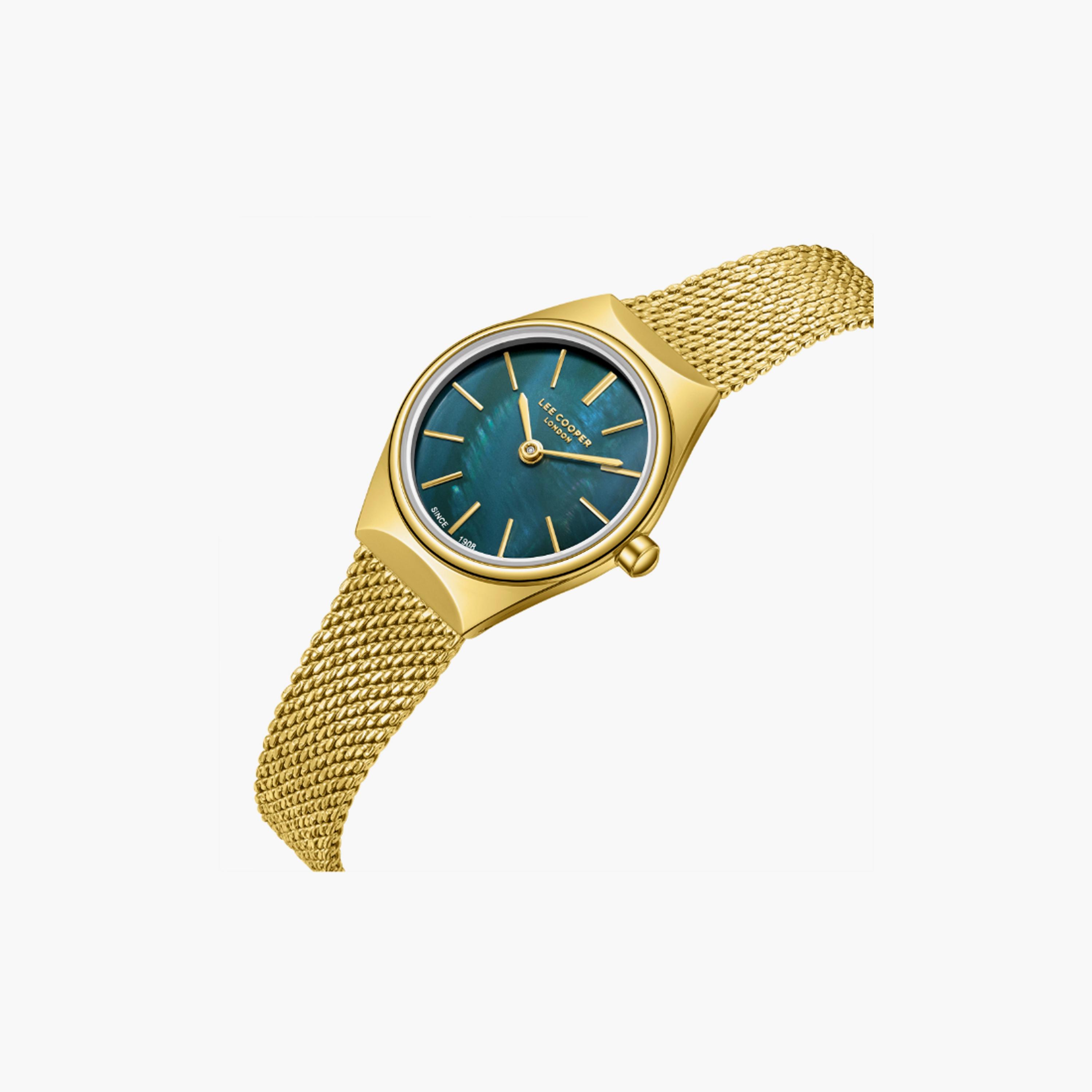 LC08140.170 | لي كوبر ساعة حريمي، انالوج وسوار معدني ذهبي مقاس 24 مم-women-watchesandjewellery-watches-image-4