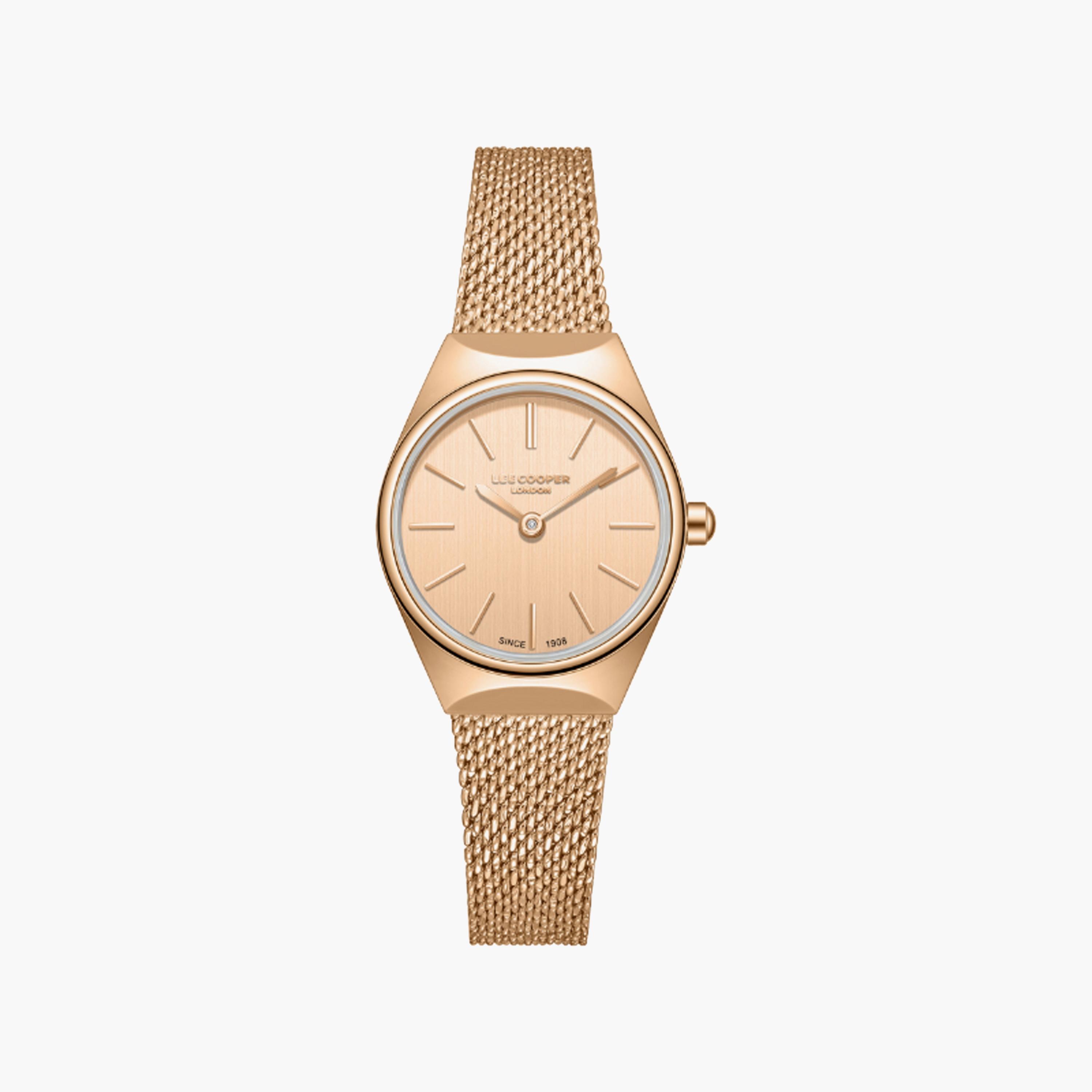 Lee Cooper Women's 24 MM Rose Gold Analog Mesh Watch | LC08140.410-women-watchesandjewellery-watches-image-1