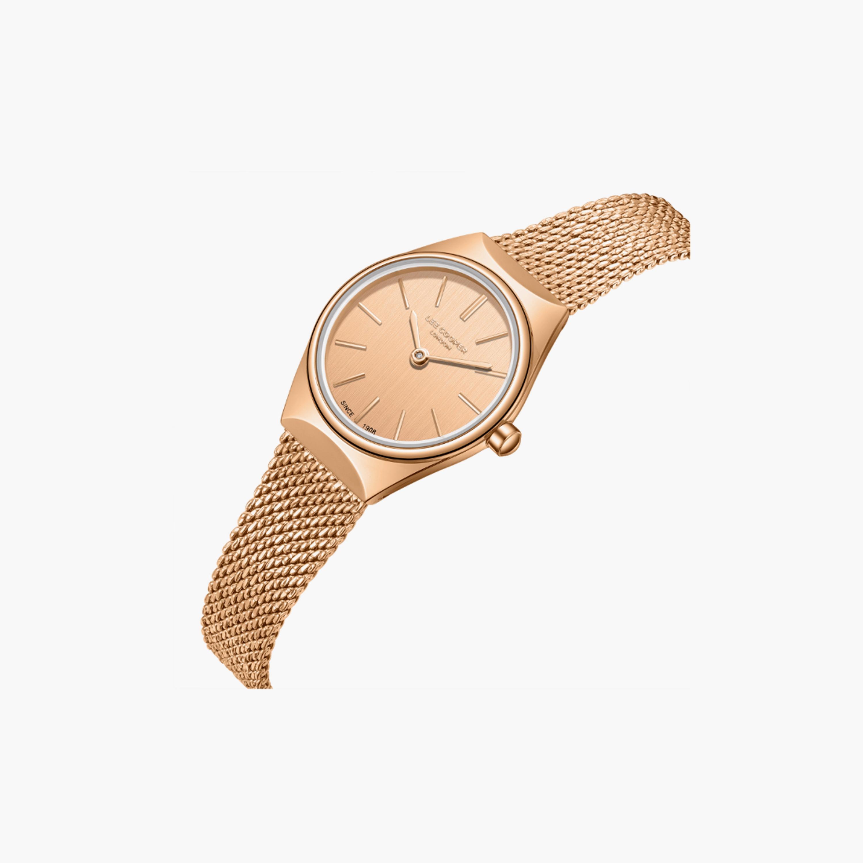 LC08140.410 | لي كوبر ساعة حريمي، انالوج وسوار معدني وردي ذهبي مقاس 24 مم-women-watchesandjewellery-watches-image-4