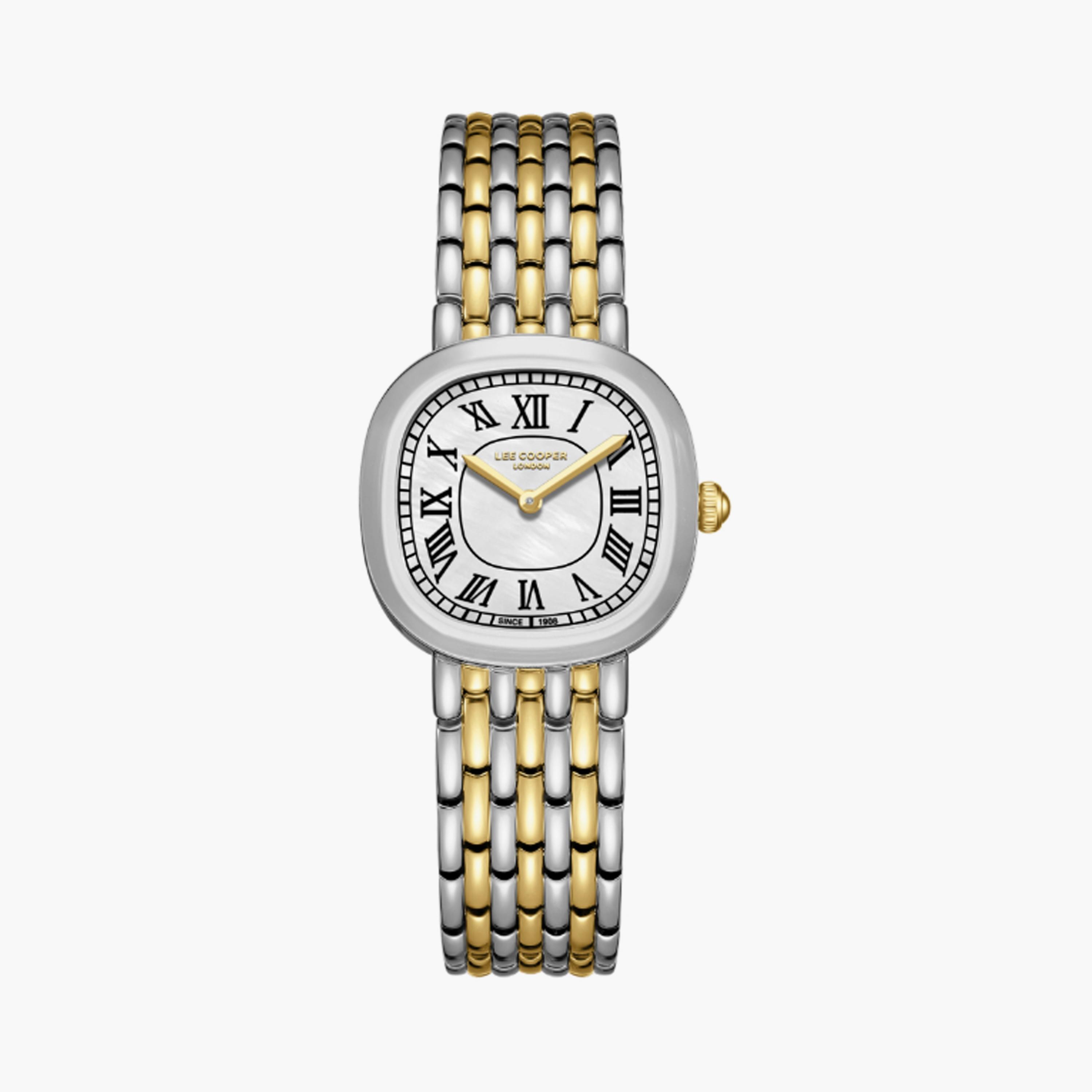 Lee Cooper Women's 29 MM Silver & Gold Analog Stainless Steel Watch | LC08159.220-women-watchesandjewellery-watches-image-1