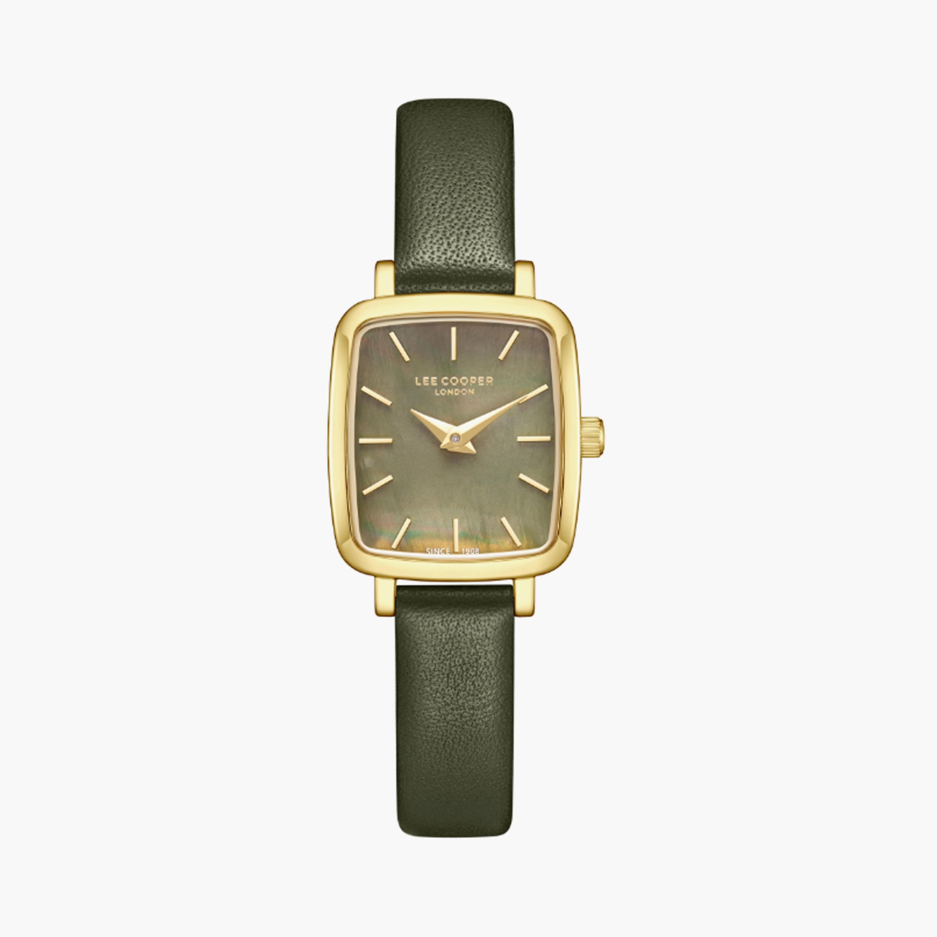 Lee Cooper Women's 22 MM Dark Green Analog Leather Watch | LC08151.175-women-watchesandjewellery-watches-image-1