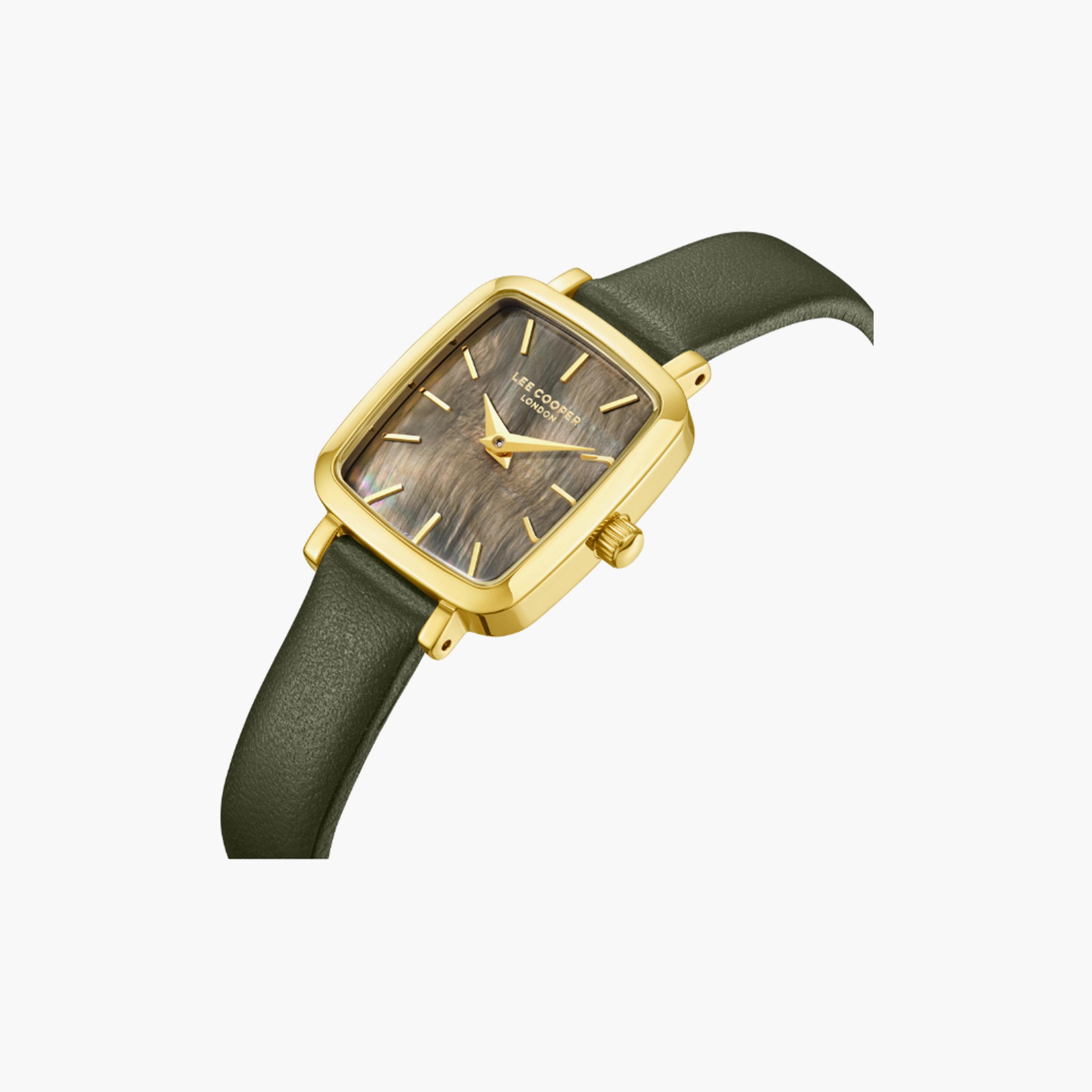 LC08151.175 | لي كوبر ساعة حريمي أنالوج من الجلد الطبيعي أخضر غامق مقاس 22 مم-women-watchesandjewellery-watches-image-4