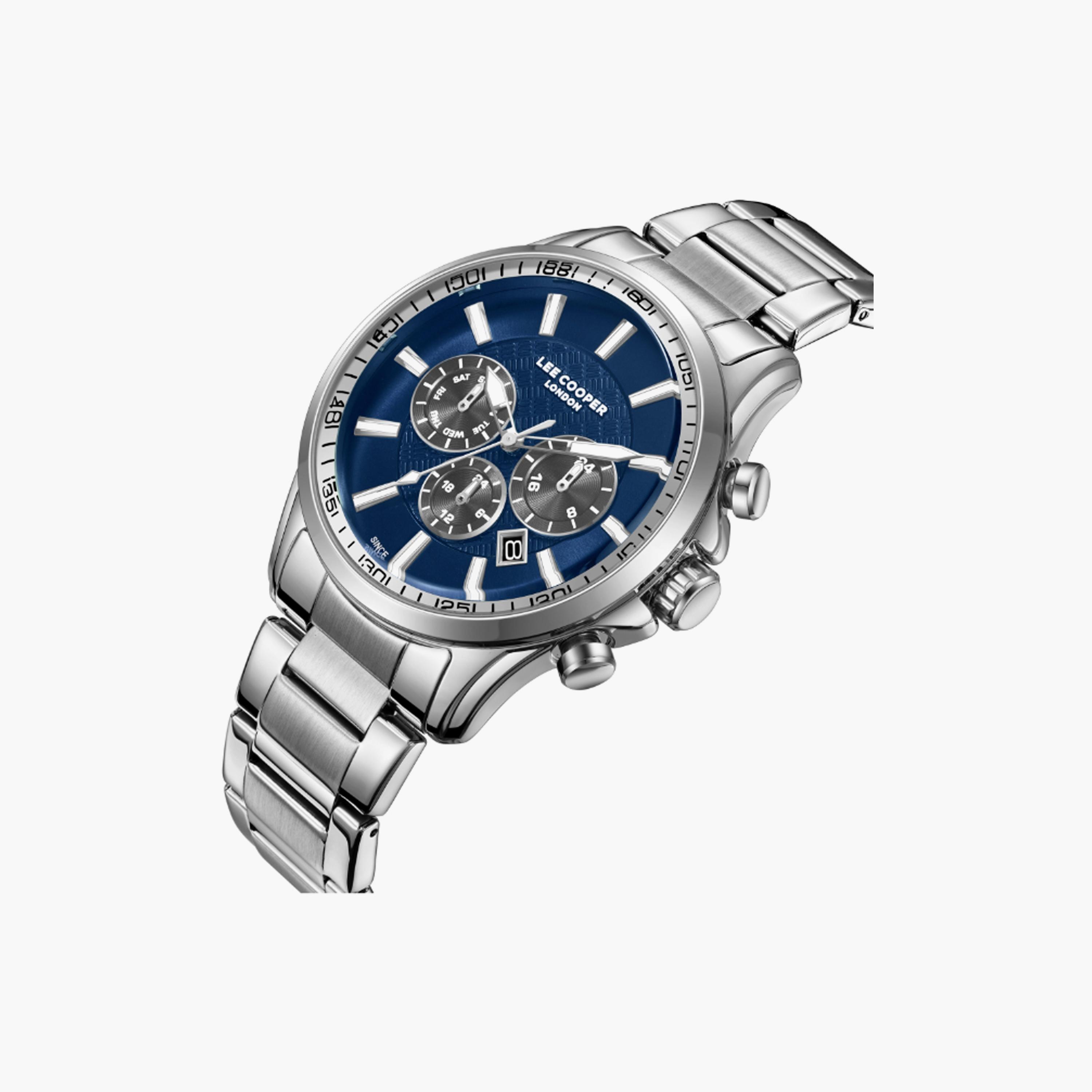 LC08149.390 | لي كوبر ساعة للرجال أنالوج متعددة الوظائف ستانلس ستيل فضي مقاس 44 مم-men-watchesandjewellery-watches-image-4