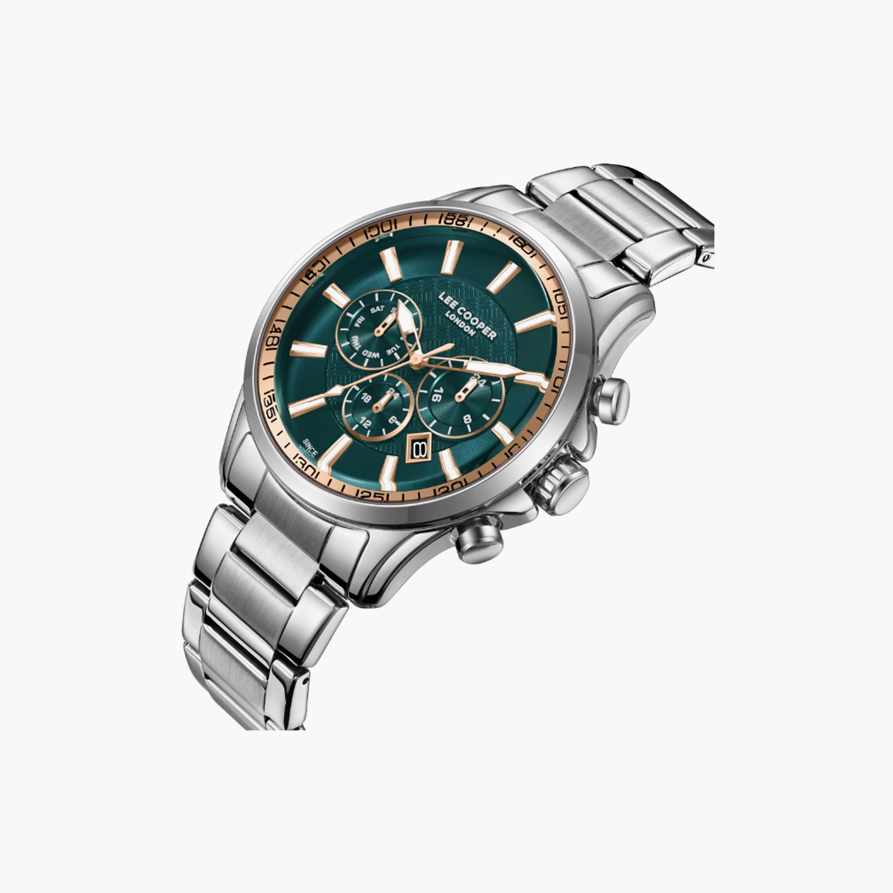 Lee Cooper Men's 44 MM Silver Multi-Function Stainless Steel Watch | LC08149.370-men-watchesandjewellery-watches-image-4