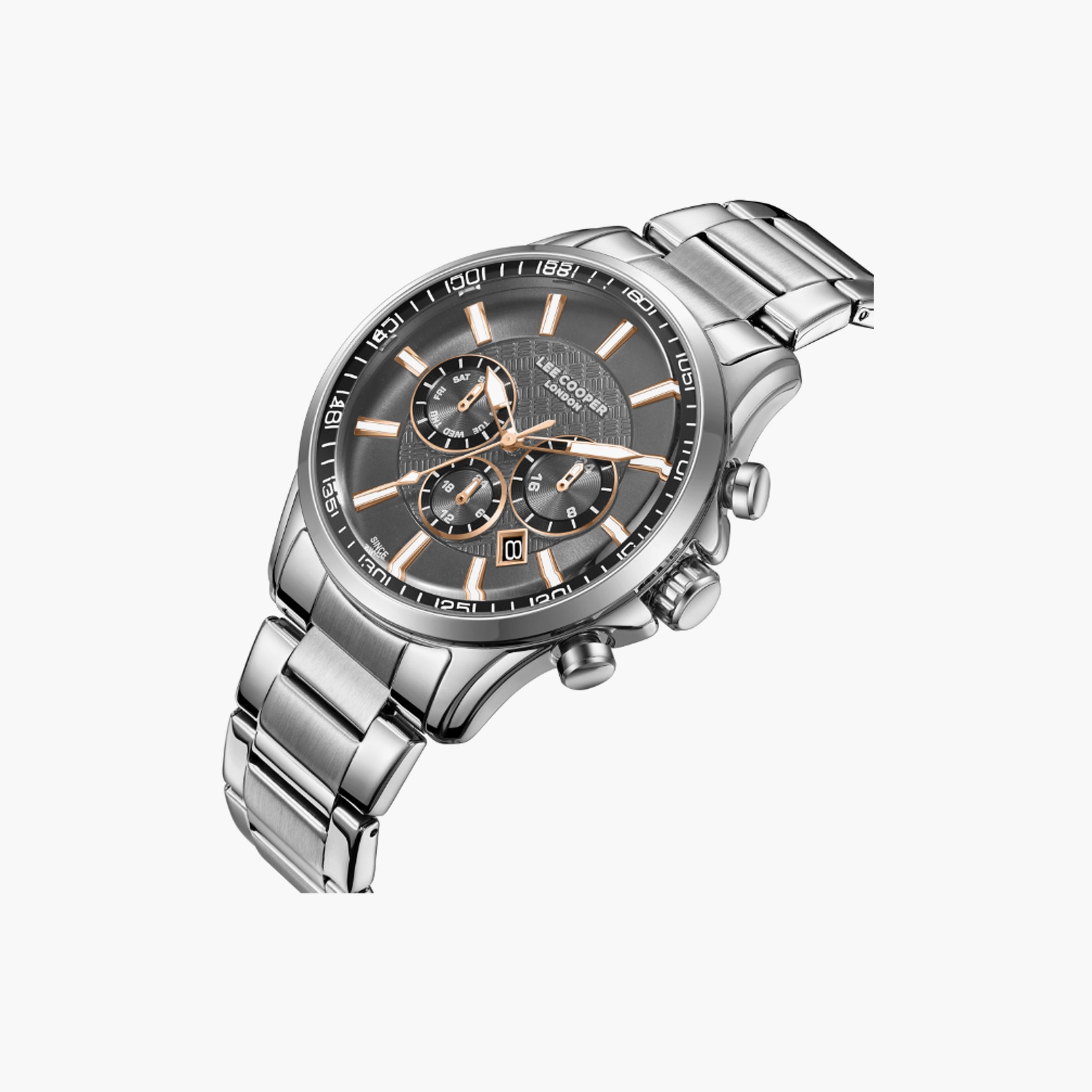 LC08149.360 | لي كوبر ساعة للرجال أنالوج متعددة الوظائف ستانلس ستيل فضي مقاس 44 مم-men-watchesandjewellery-watches-image-4