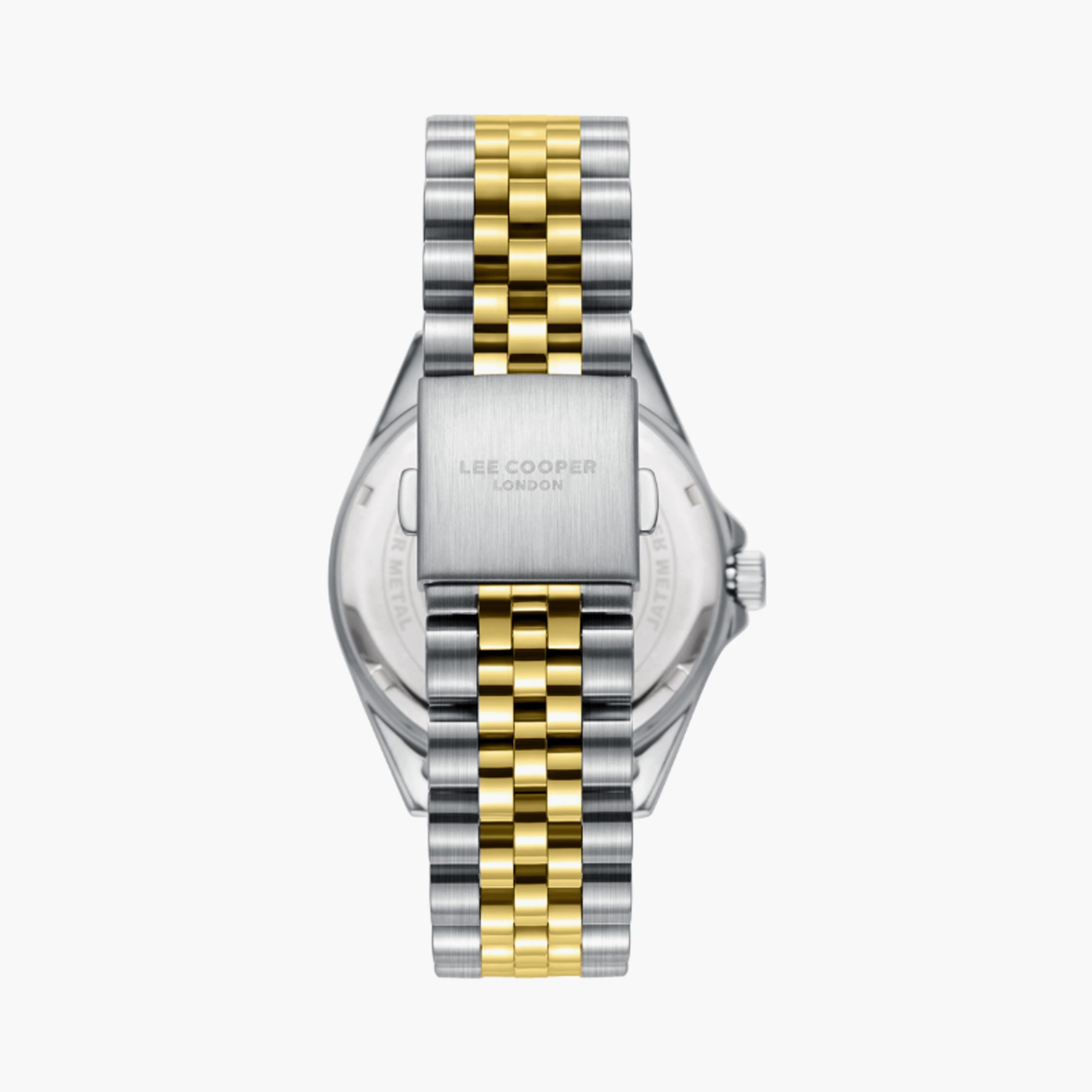 Lee Cooper Men's 42 MM Silver & Gold Analog Stainless Steel Watch | LC08142.290-men-watchesandjewellery-watches-image-3