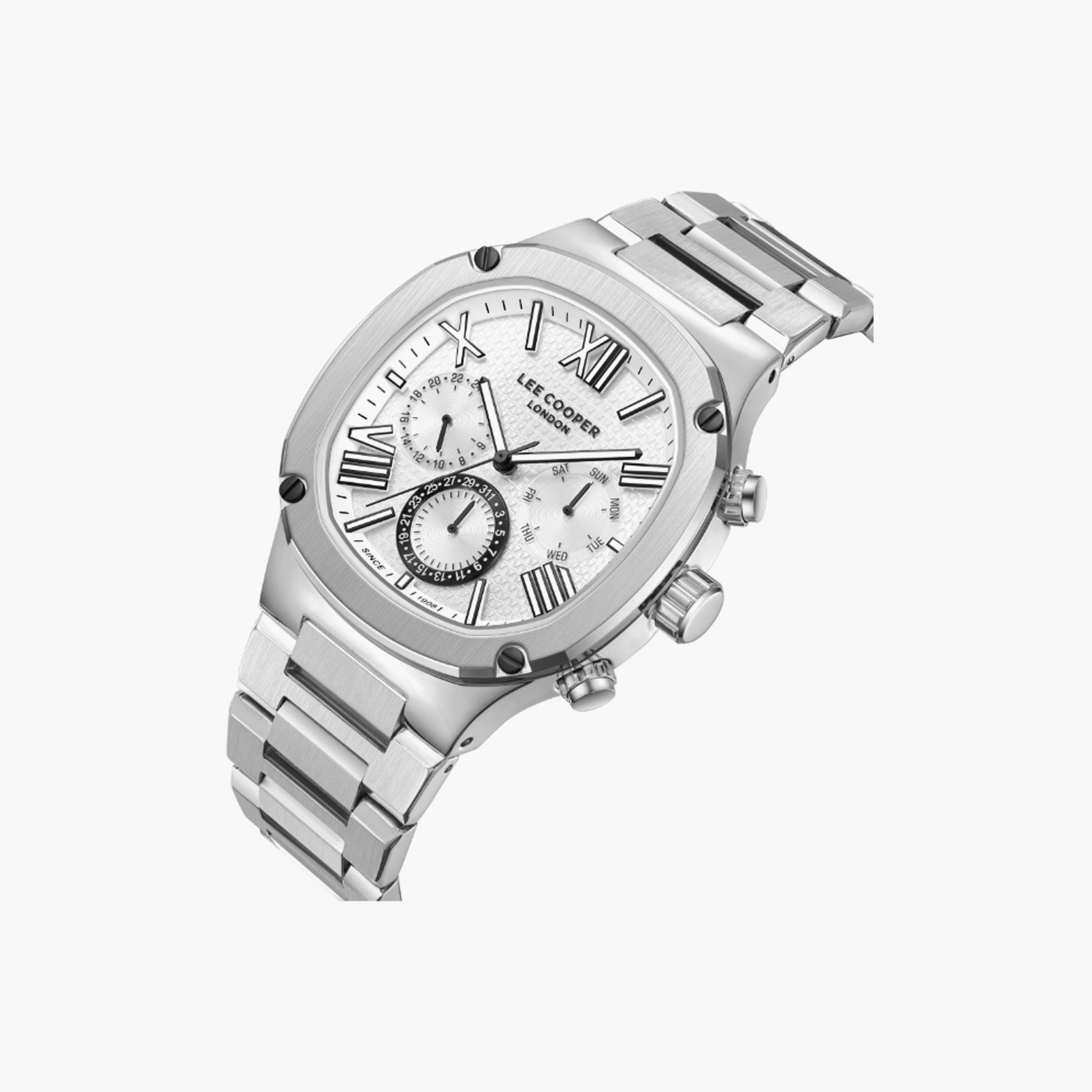 LC08146.330 | لي كوبر ساعة للرجال أنالوج متعددة الوظائف ستانلس ستيل فضي مقاس 43 مم-men-watchesandjewellery-watches-image-4