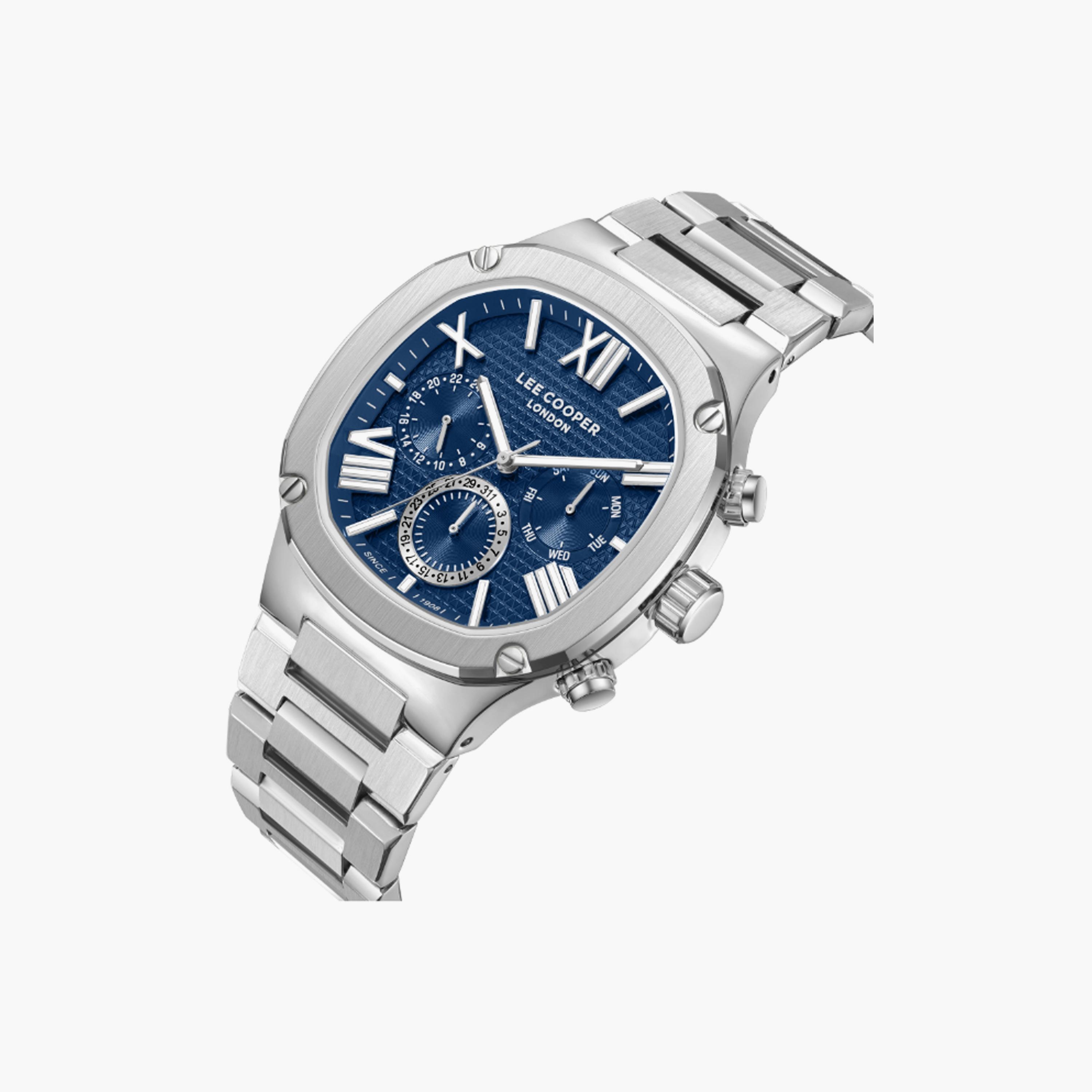 Lee Cooper Men's 43 MM Silver Multi-Function Stainless Steel Watch | LC08146.390-men-watchesandjewellery-watches-image-4