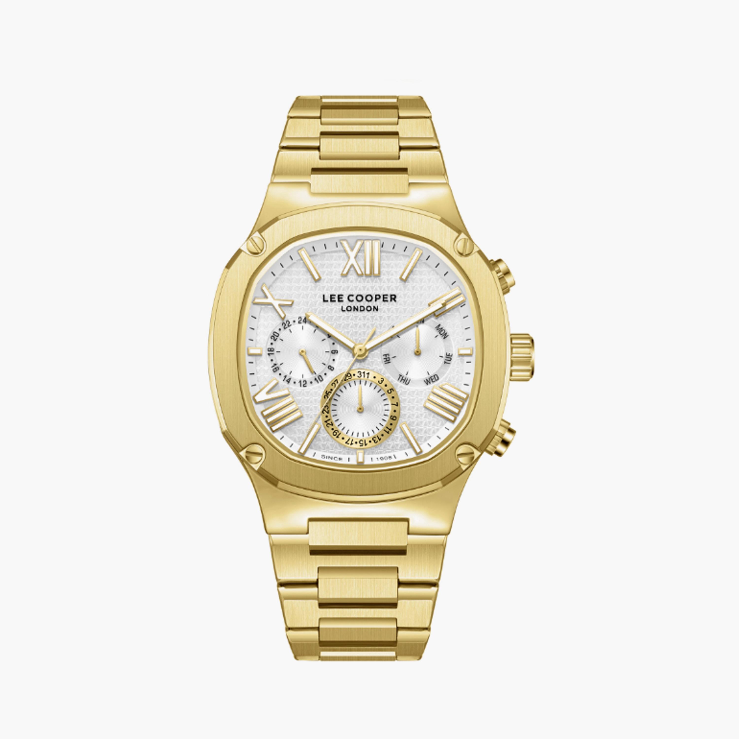 Lee Cooper Men's 43 MM Gold Multi-Function Stainless Steel Watch | LC08146.130-men-watchesandjewellery-watches-image-1