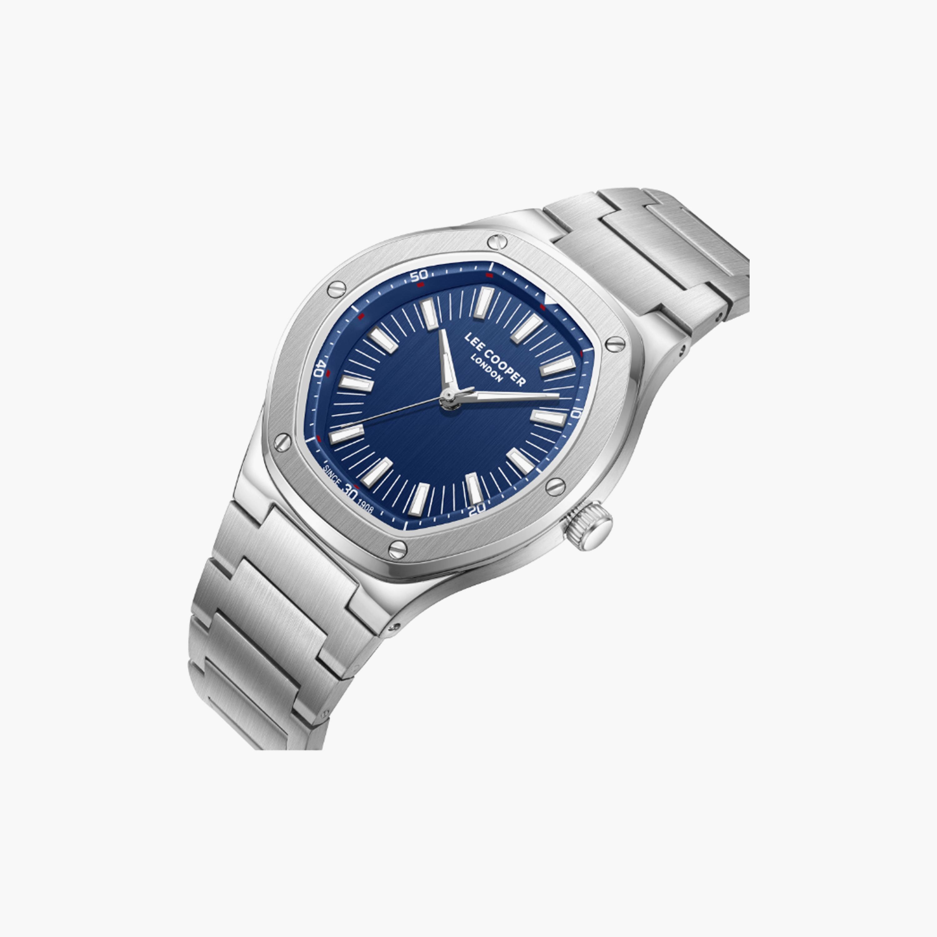 Lee Cooper Men's 41 MM Silver Analog Stainless Steel Watch | LC08145.390-men-watchesandjewellery-watches-image-4