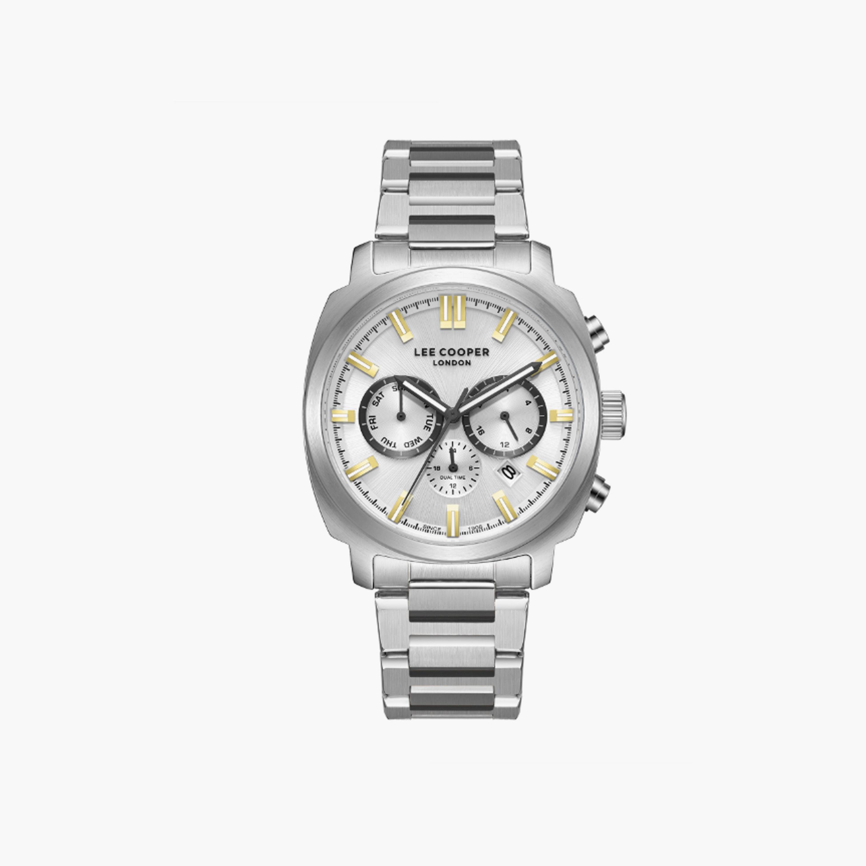 LC08144.330 | لي كوبر ساعة للرجال أنالوج متعددة الوظائف ستانلس ستيل فضي مقاس 42 مم-men-watchesandjewellery-watches-image-1