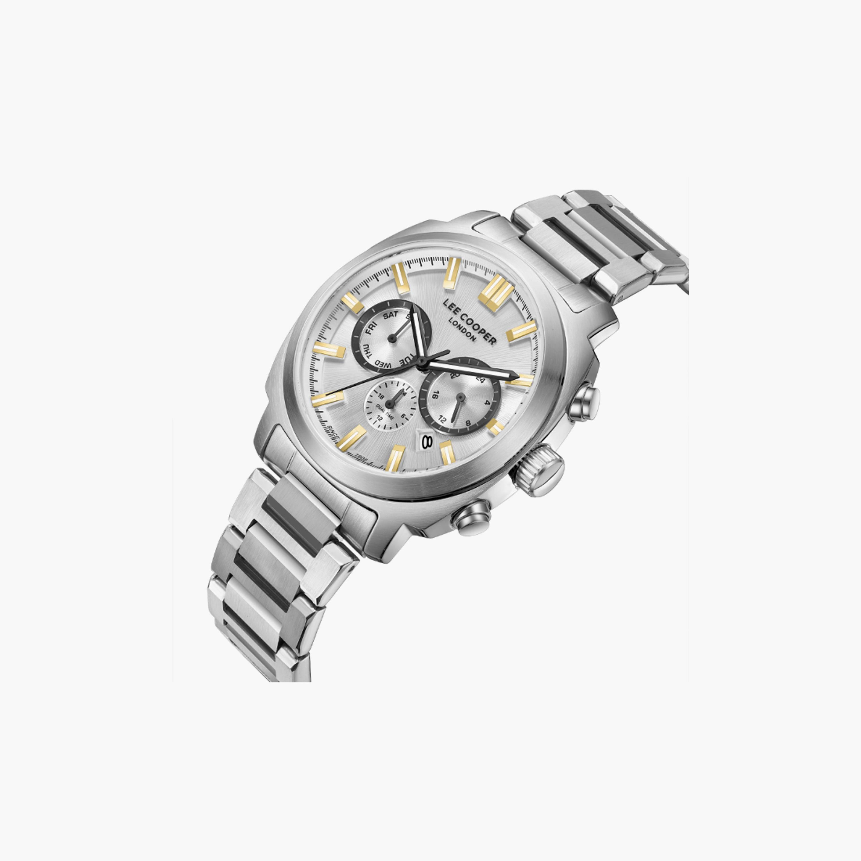 LC08144.330 | لي كوبر ساعة للرجال أنالوج متعددة الوظائف ستانلس ستيل فضي مقاس 42 مم-men-watchesandjewellery-watches-image-4