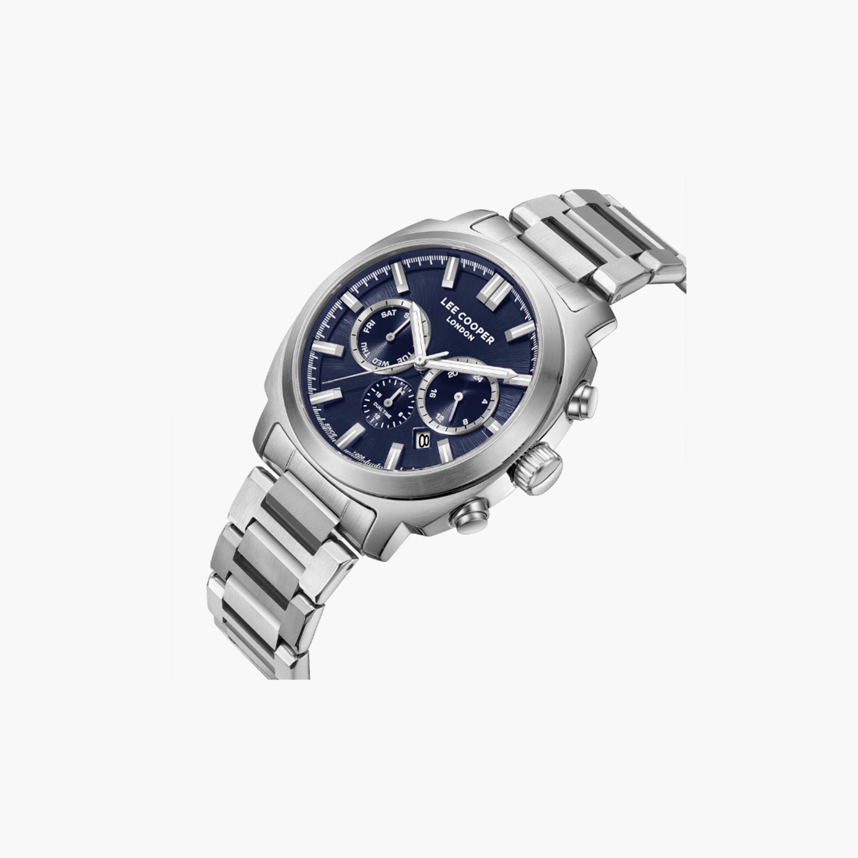 Lee Cooper Men's 42 MM Silver Multi-Function Stainless Steel Watch | LC08144.390-men-watchesandjewellery-watches-image-4