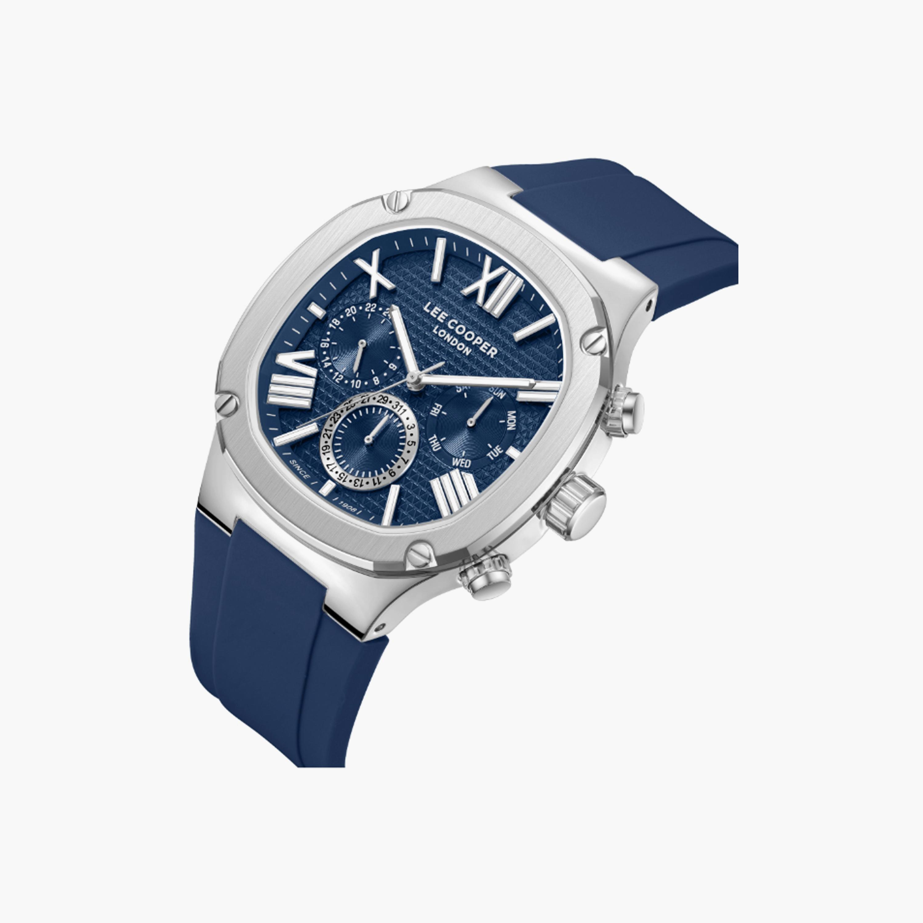 LC08150.399 | لي كوبر ساعة للرجال أنالوج متعددة الوظائف من سيليكون ازرق مقاس 43 مم-men-watchesandjewellery-watches-image-4