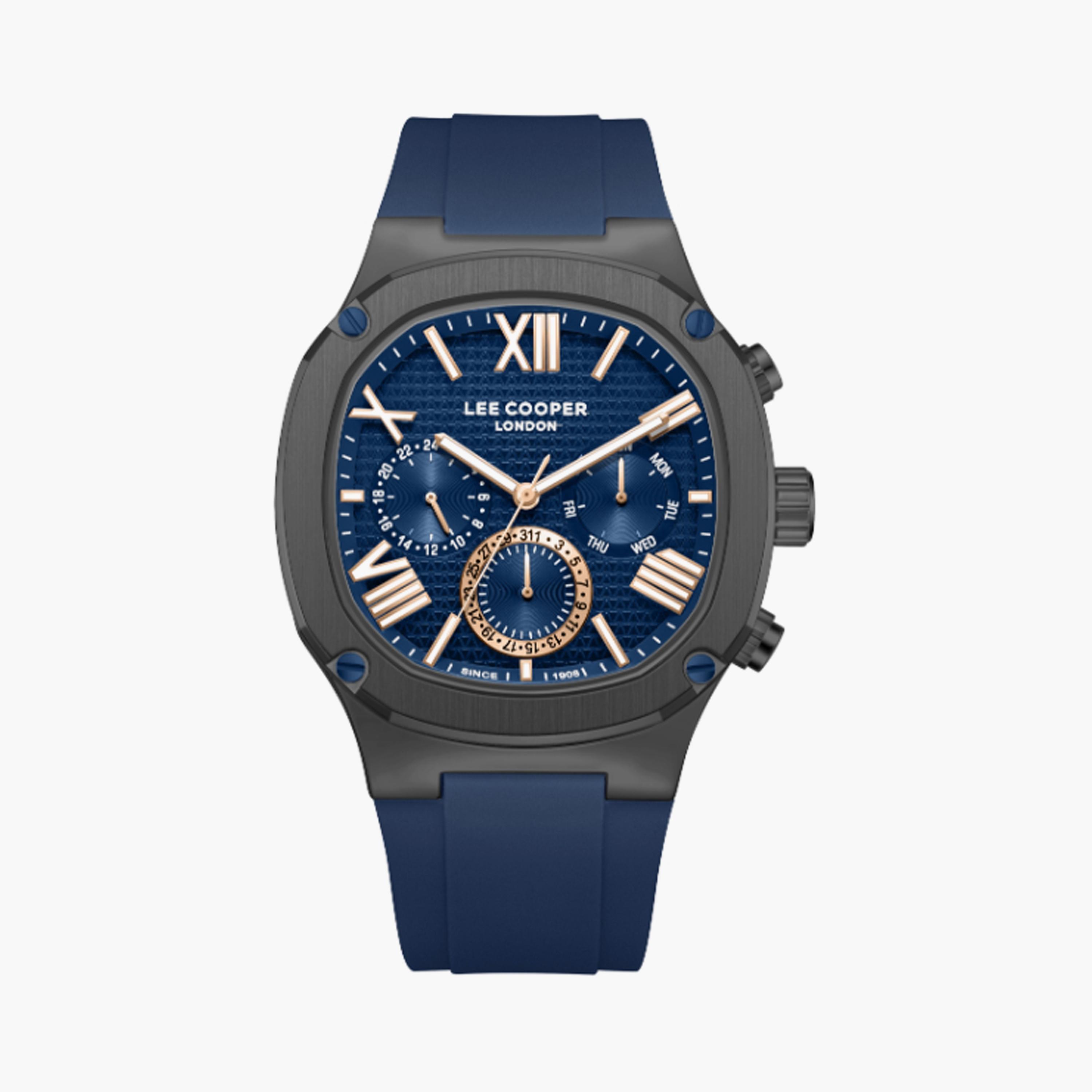 Lee Cooper Men's 43 MM Blue Multi-Function Silicone Watch | LC08150.099-men-watchesandjewellery-watches-image-1