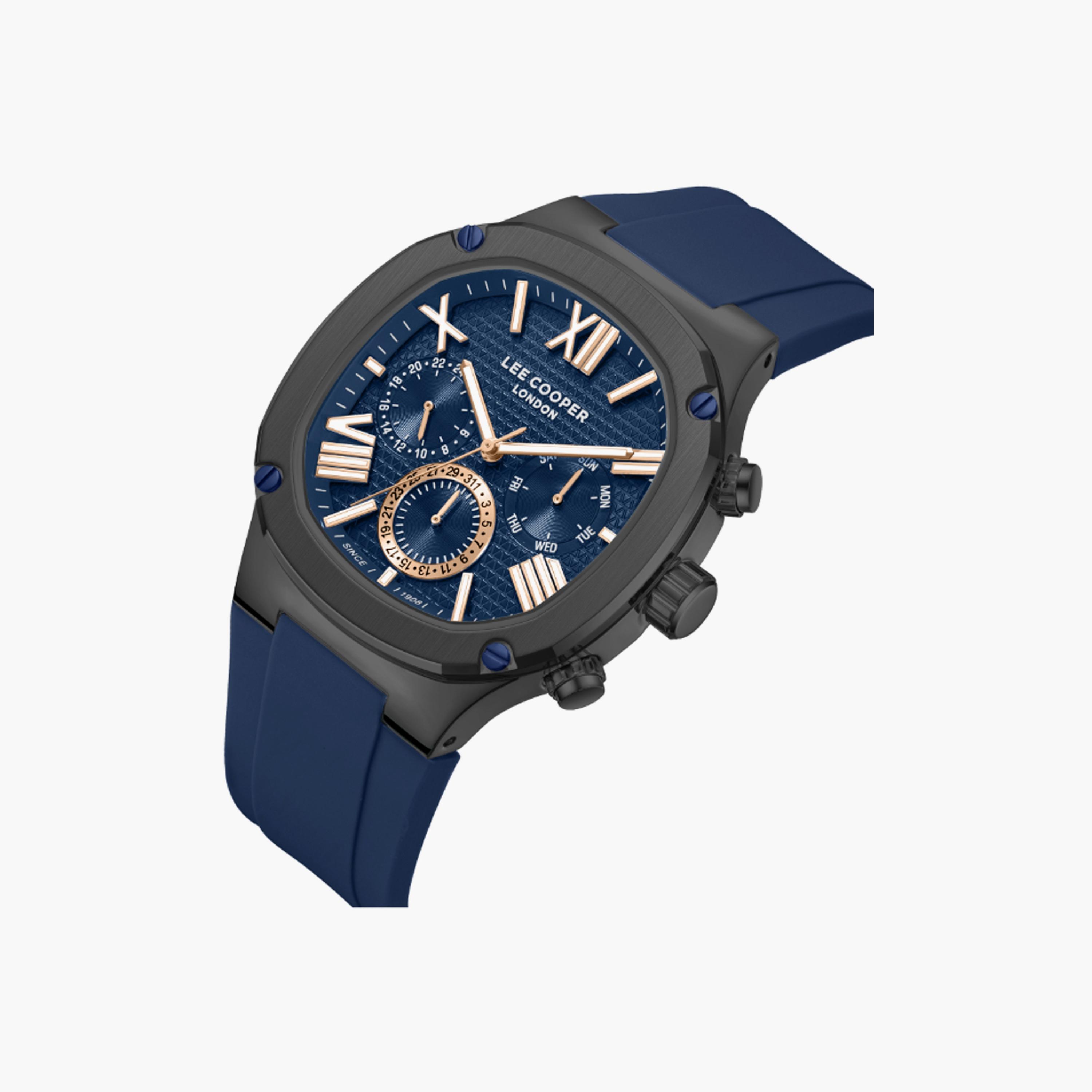 Lee Cooper Men's 43 MM Blue Multi-Function Silicone Watch | LC08150.099-men-watchesandjewellery-watches-image-4