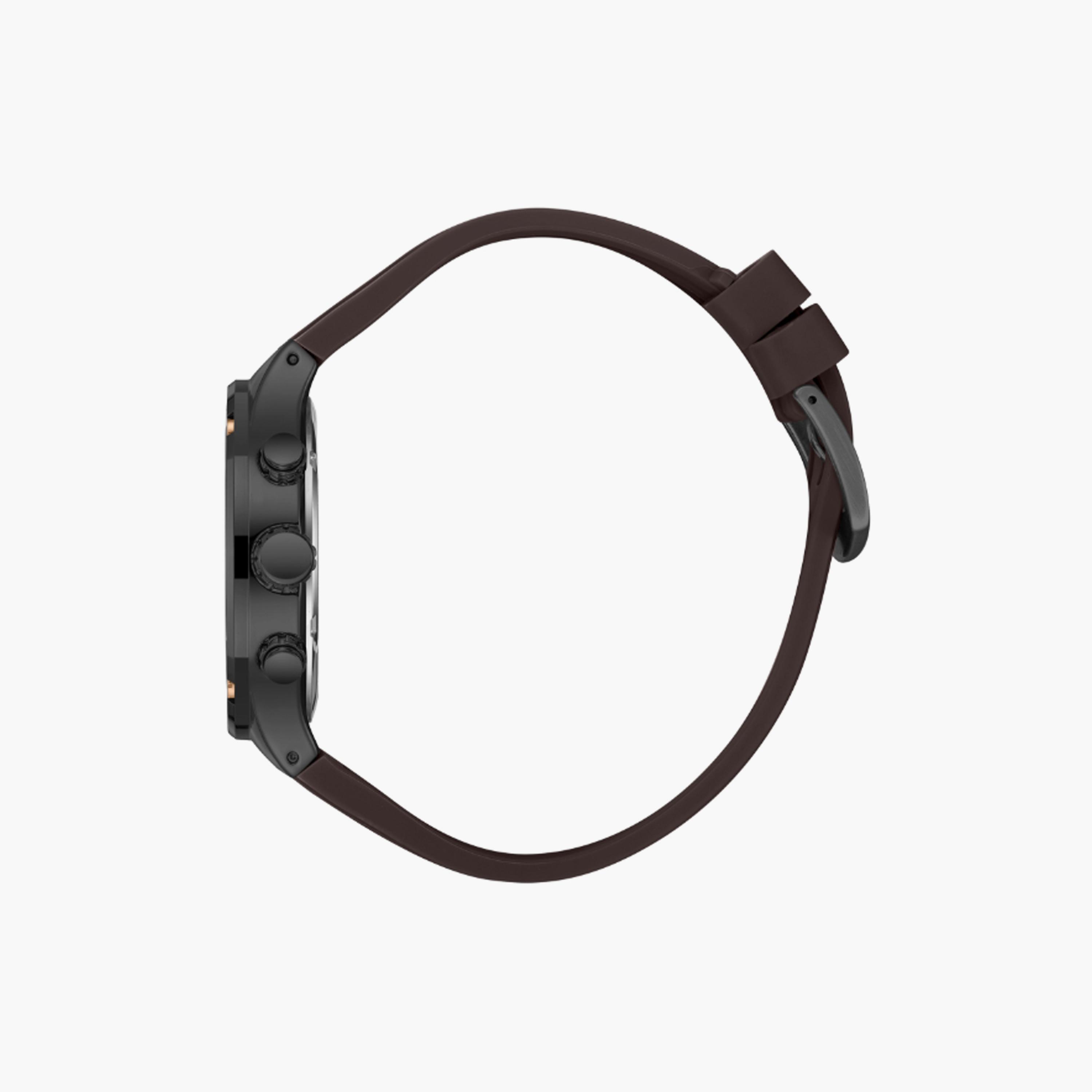 Lee Cooper Men's 43 MM Dark Brown Multi-Function Silicone Watch | LC08150.062-men-watchesandjewellery-watches-image-2