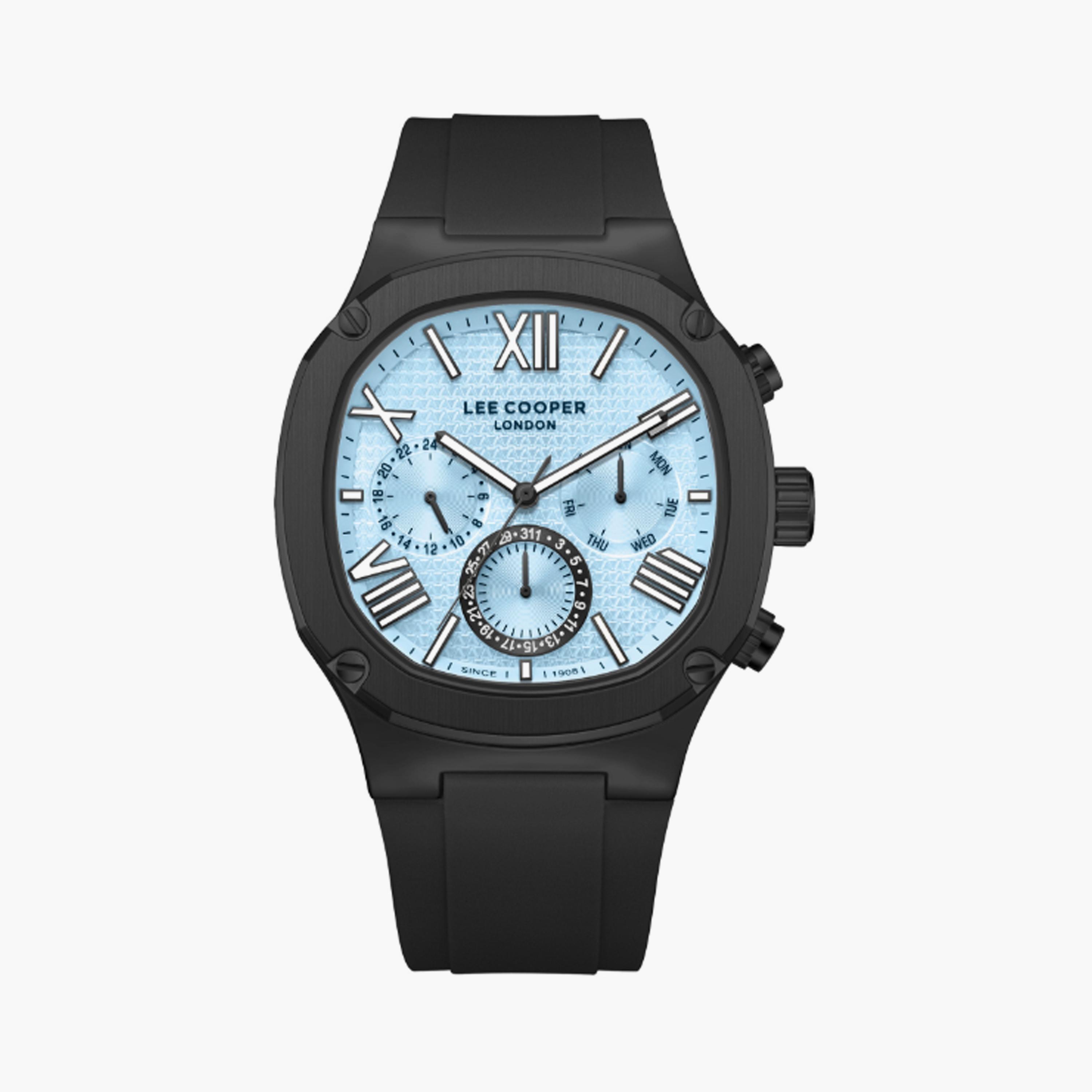 LC08150.001 | لي كوبر ساعة للرجال أنالوج متعددة الوظائف من سيليكون اسود مقاس 43 مم-men-watchesandjewellery-watches-image-1