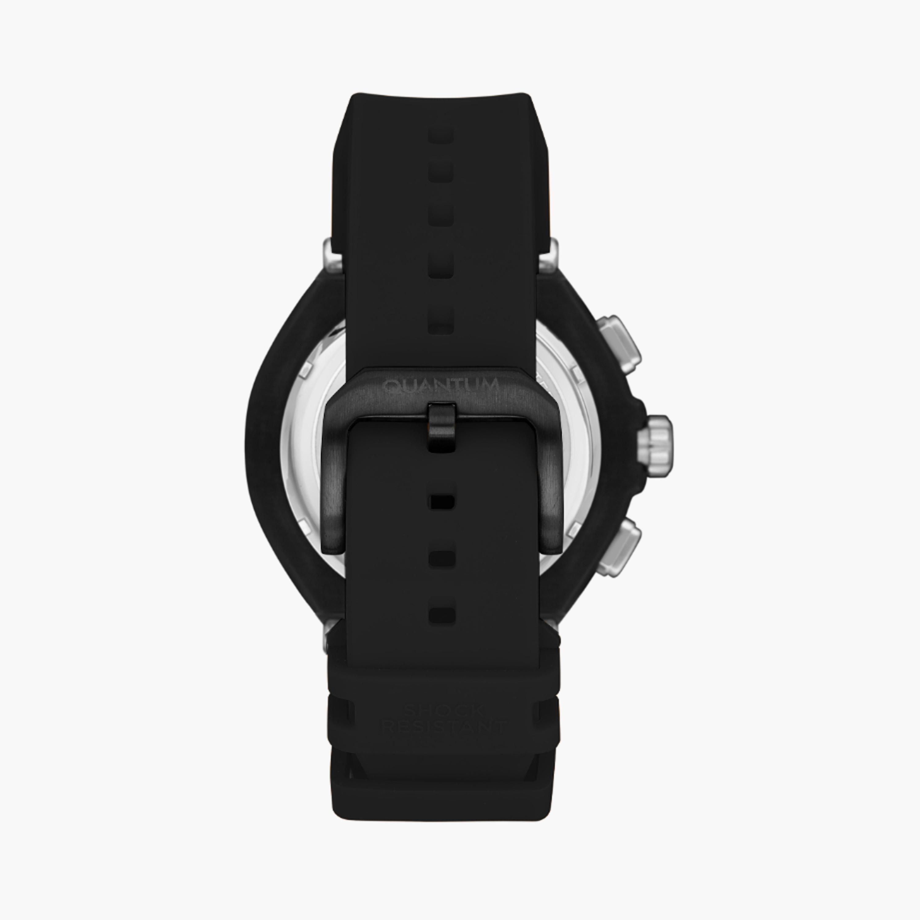 HNG1010.651 | ساعة للرجال كرونوغراف بسوار سيليكون من كوانتوم اسود مقاس 50 مم-men-watchesandjewellery-watches-image-3
