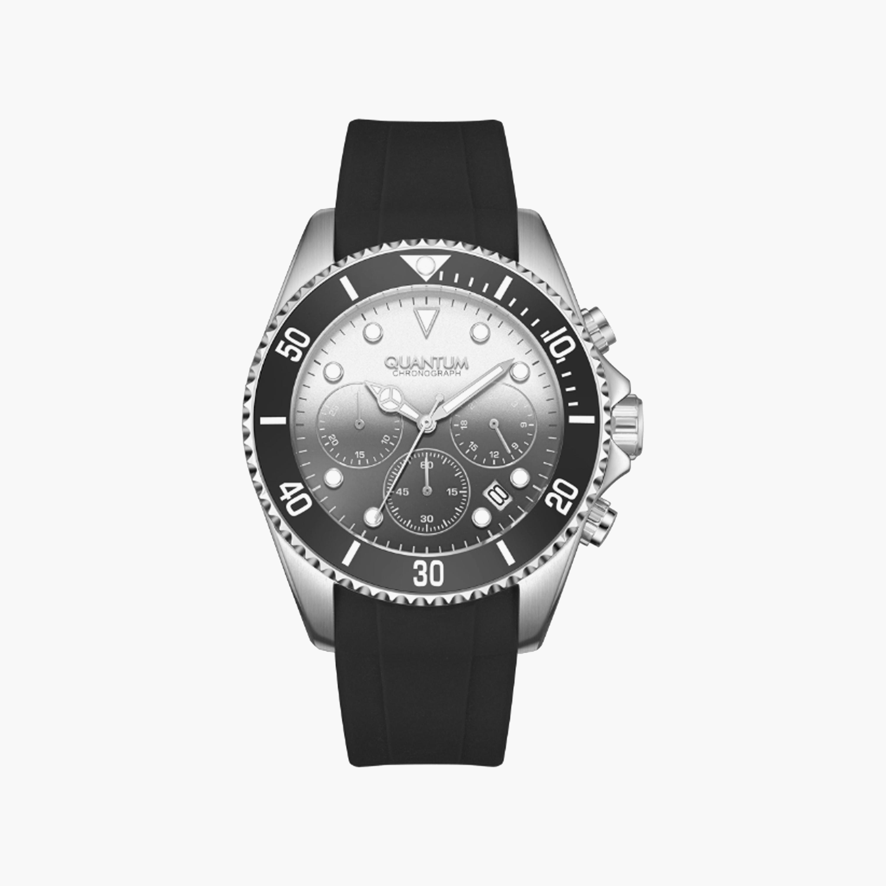 PWG1099.351 | ساعة للرجال كرونوغراف بسوار سيليكون من كوانتوم اسود مقاس 44 مم-men-watchesandjewellery-watches-image-1