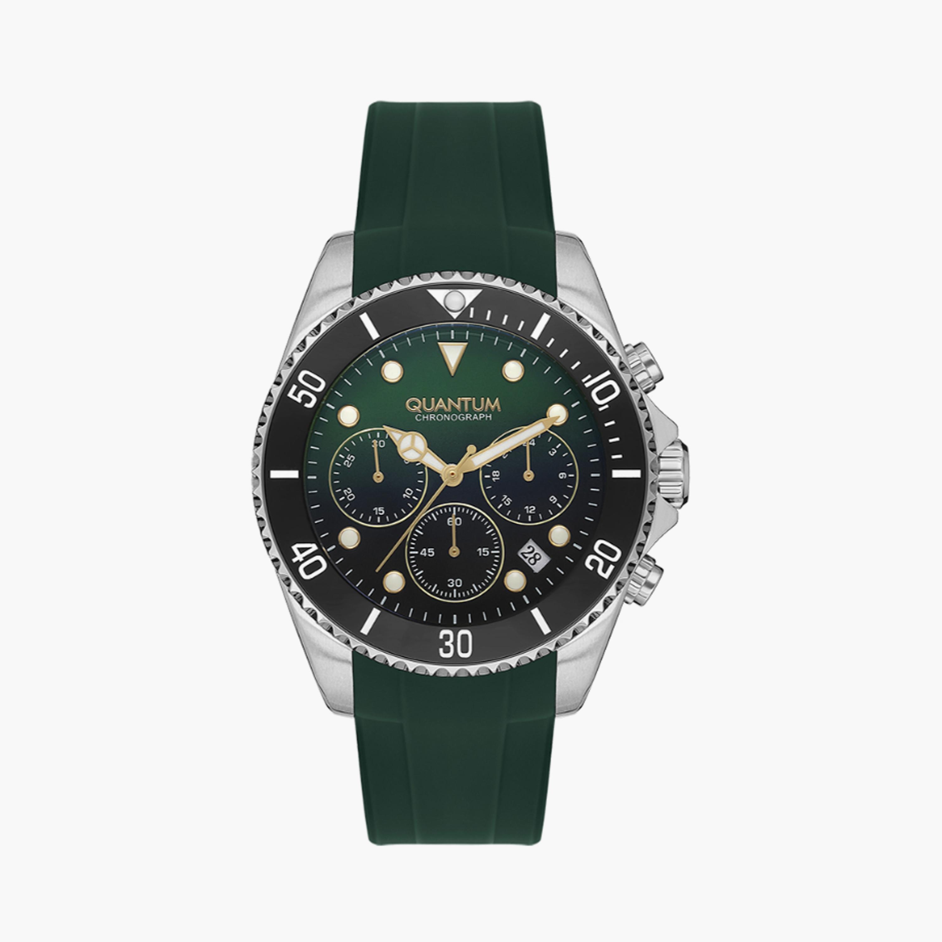 PWG1099.277 | ساعة للرجال كرونوغراف بسوار سيليكون من كوانتوم اخضر مقاس 44 مم-men-watchesandjewellery-watches-image-1