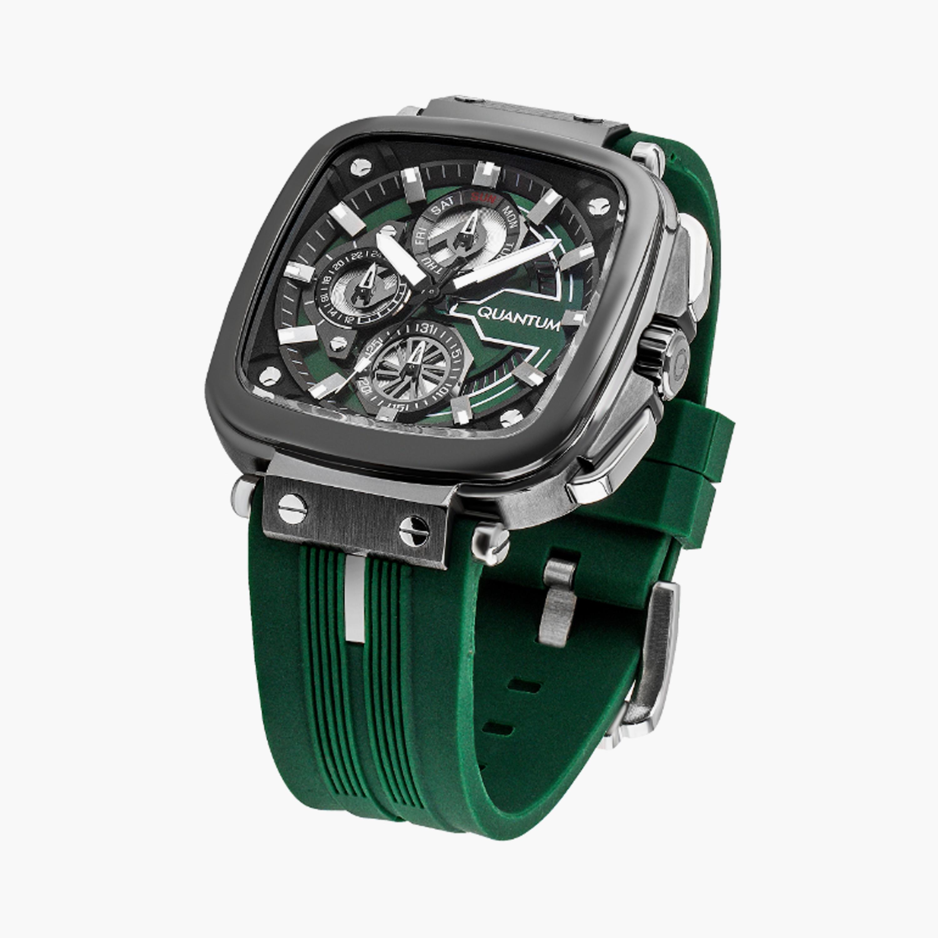 PWG1014.075 | ساعة للرجال متعددة الوظائف بسوار سيليكون من كوانتوم اخضر مقاس 44 مم-men-watchesandjewellery-watches-image-4